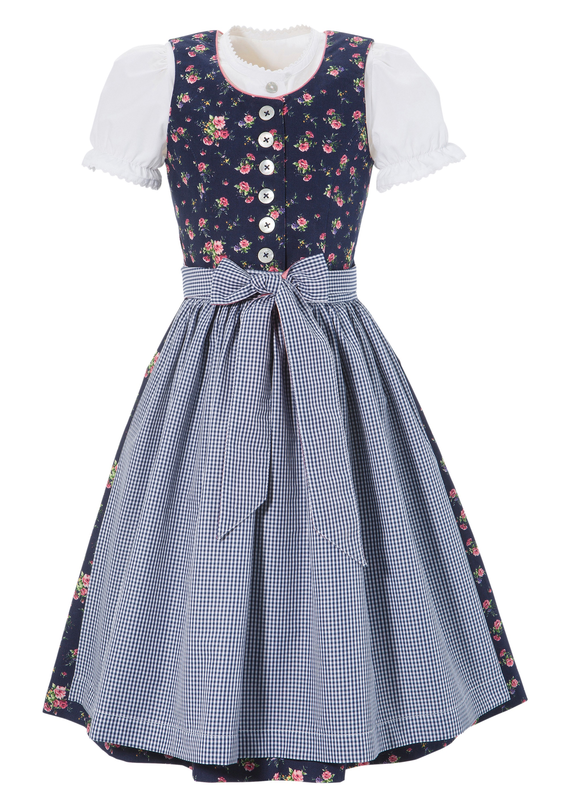 Image of Hammerschmid Dirndl, (3 tlg., mit Dirndlbluse), Kinder, mit zweifärbigem Schürzenband bei Ackermann Versand Schweiz