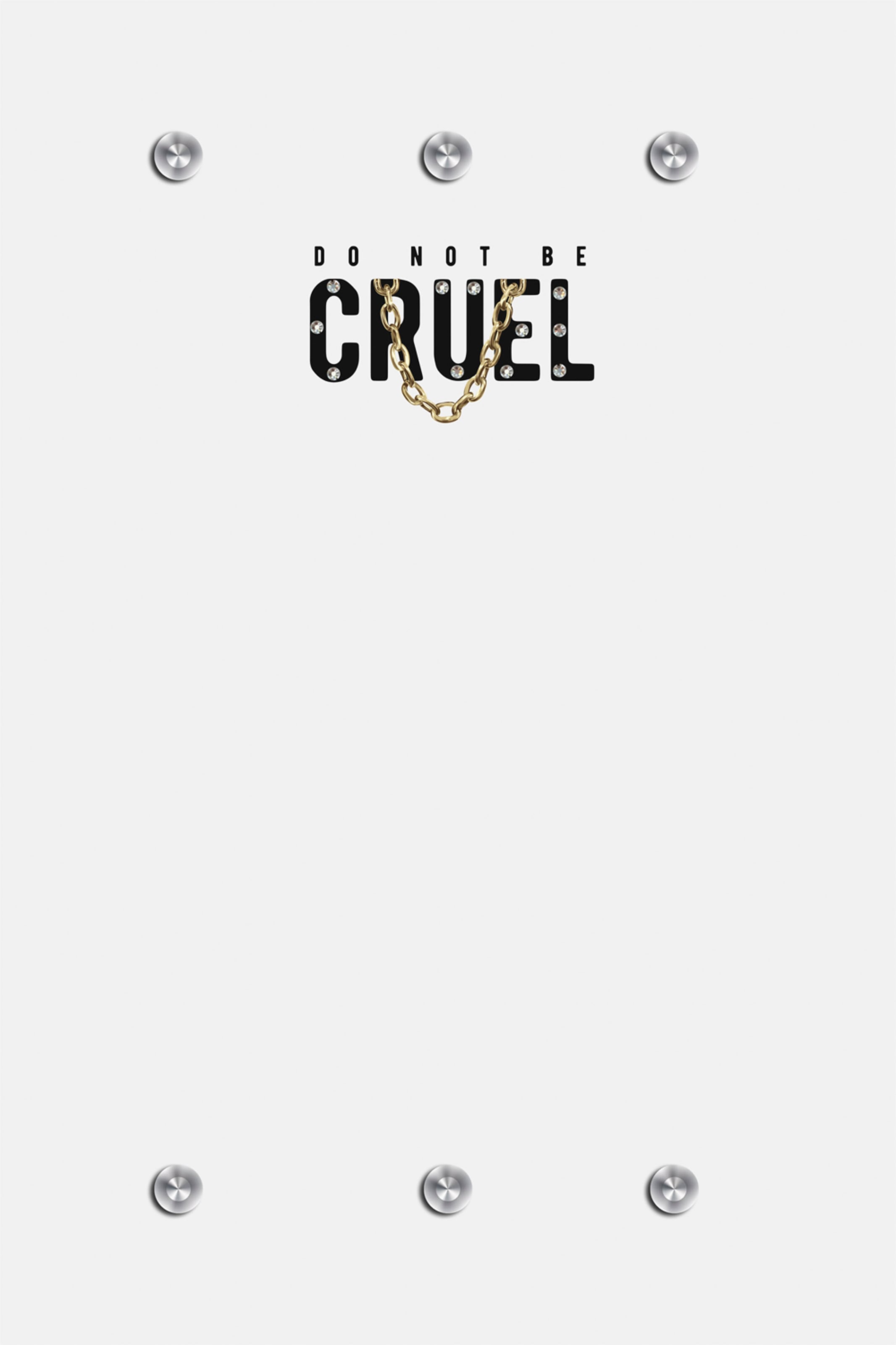 Image of queence Garderobenleiste "DO NOT BE CRUEL" mit 6 Haken, 80 x 120 cm