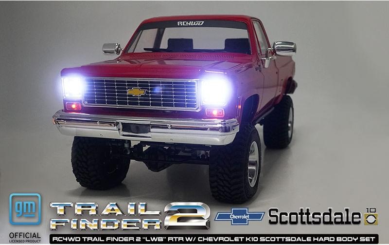 RC-Monstertruck »RC4WD Trail Finder 2 LWB Chevy K10 Rot, RTR,«, Lackiert