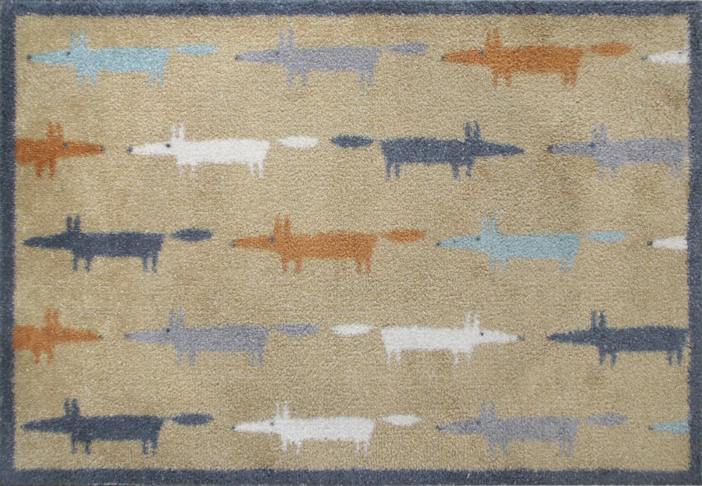 Image of Turtle Mat Fussmatte "Running Mr Fox Multi" rechteckig 9 mm Höhe