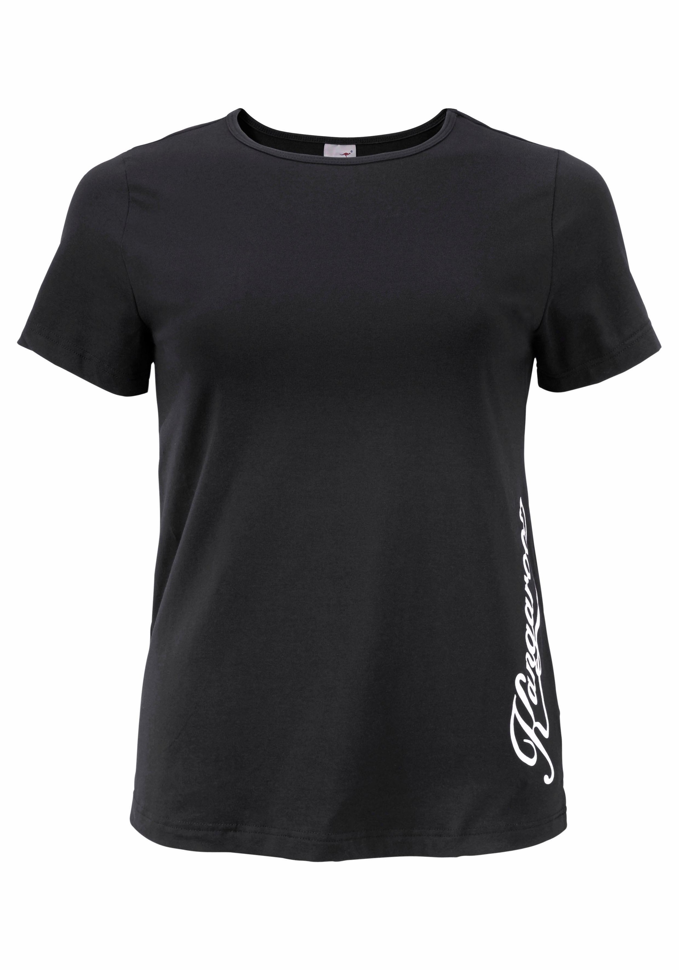 KangaROOS T-Shirt, Kurzarm, figurumspielend, unifarben, Rundhalsausschnitt, casual