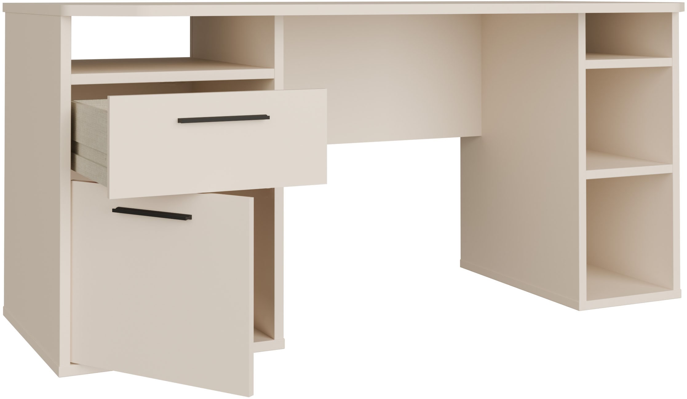 Image of FORTE Schreibtisch "Tezaur" mit Schubkasten und Tür, B/H/T 160/75,7/72 cm