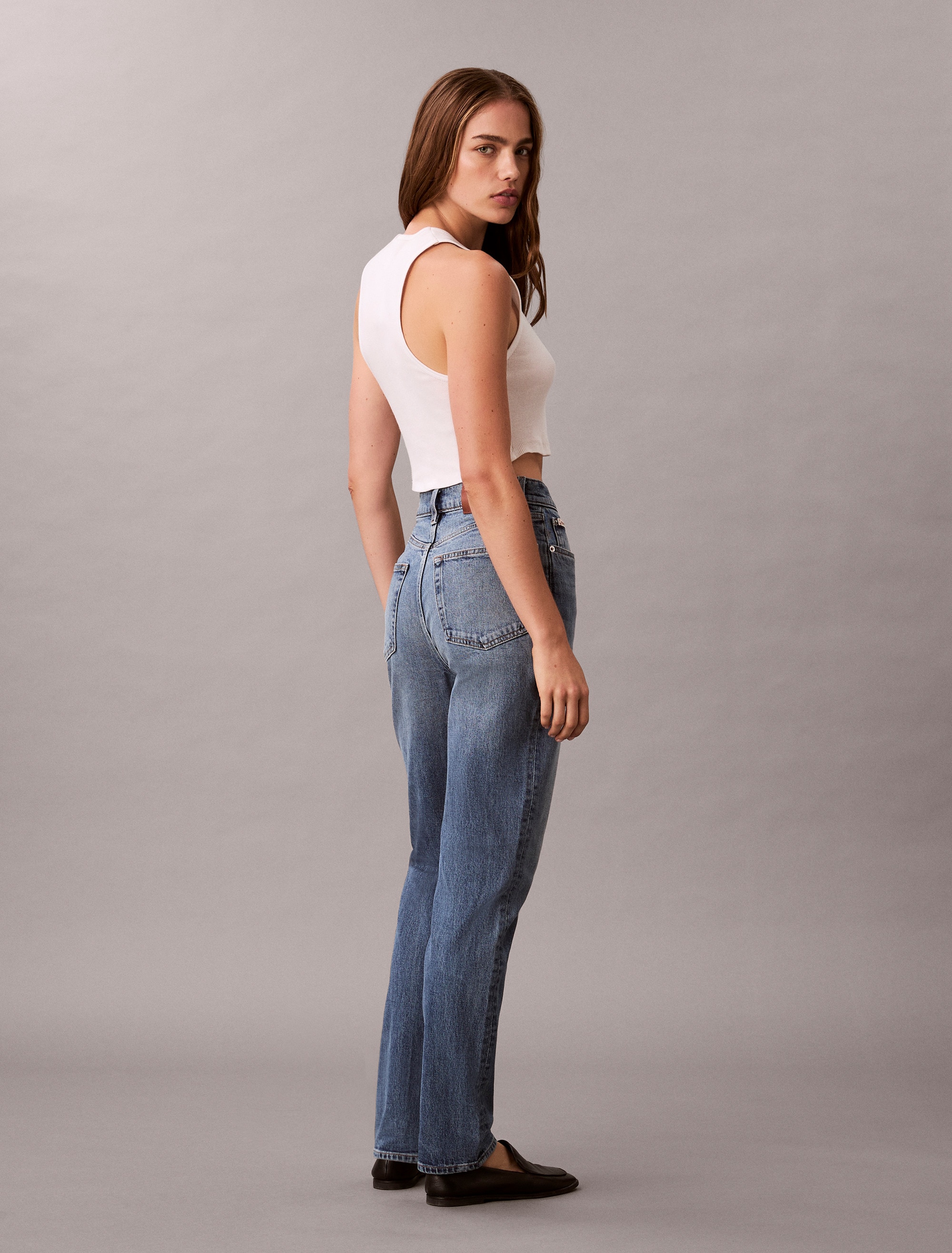 Calvin Klein Jeans Jeans mom »NEW MOM JEAN« mit Markenlabel am Bund