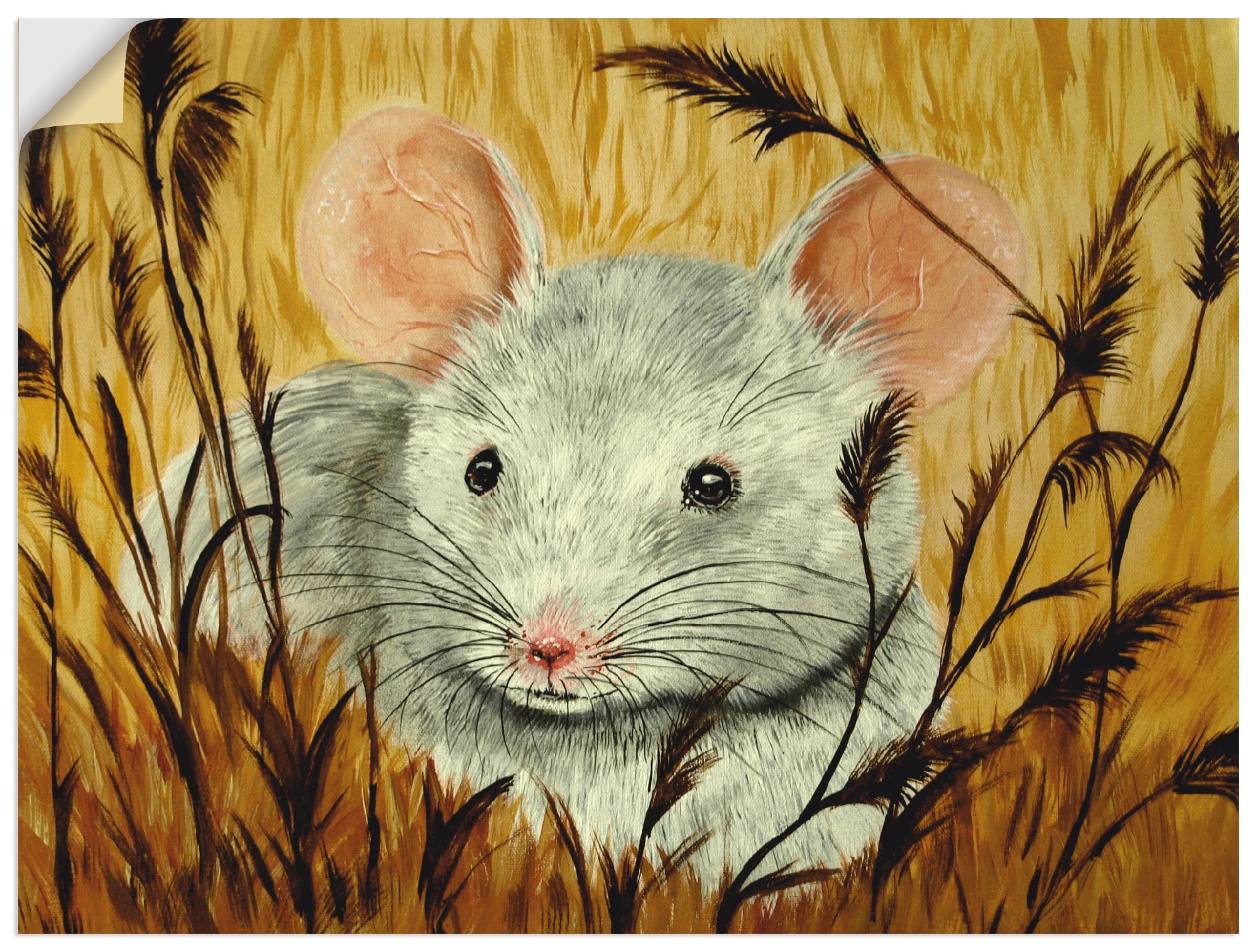 Artland Wandbild »Maus«, Haustiere, (1 St.), als Alubild, Leinwandbild, Wandaufkleber oder Poster in versch. Grössen