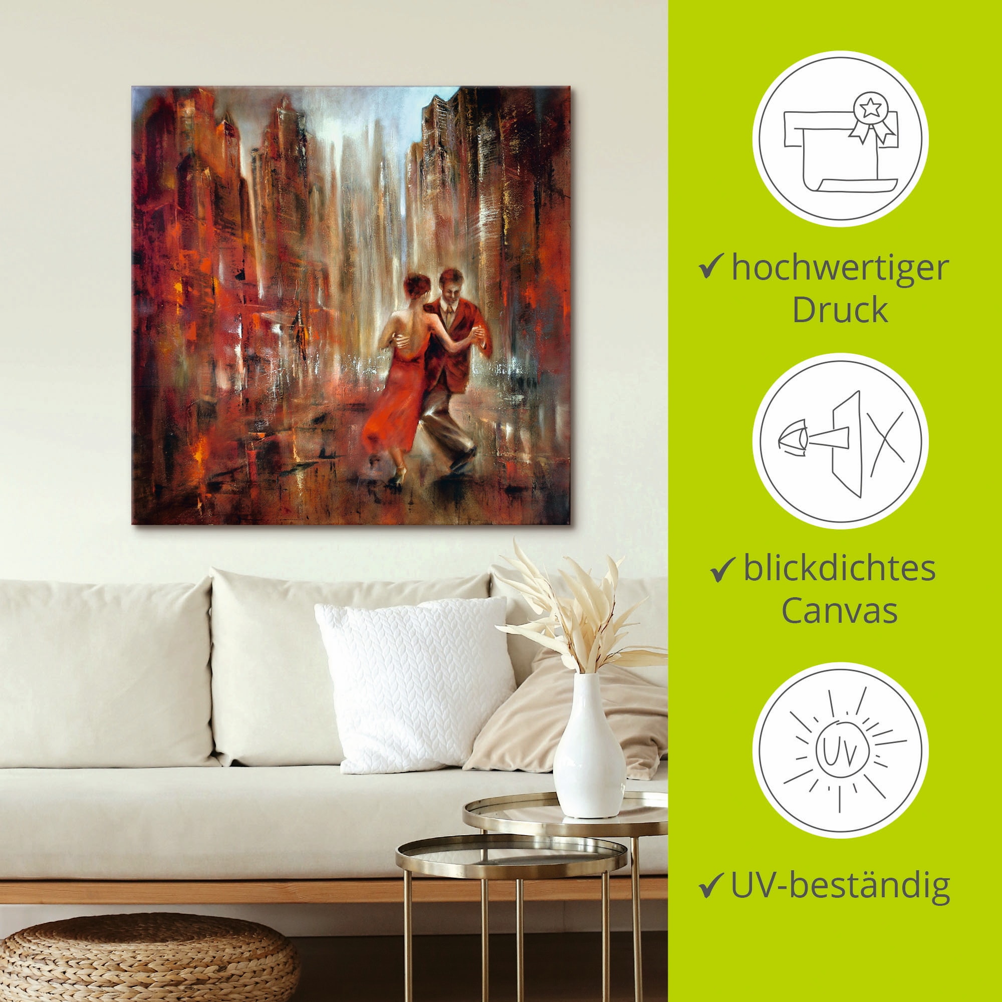 Artland Leinwandbild »Tango« Sport 1 Stk. tlg. auf Holzrahmen gespannt