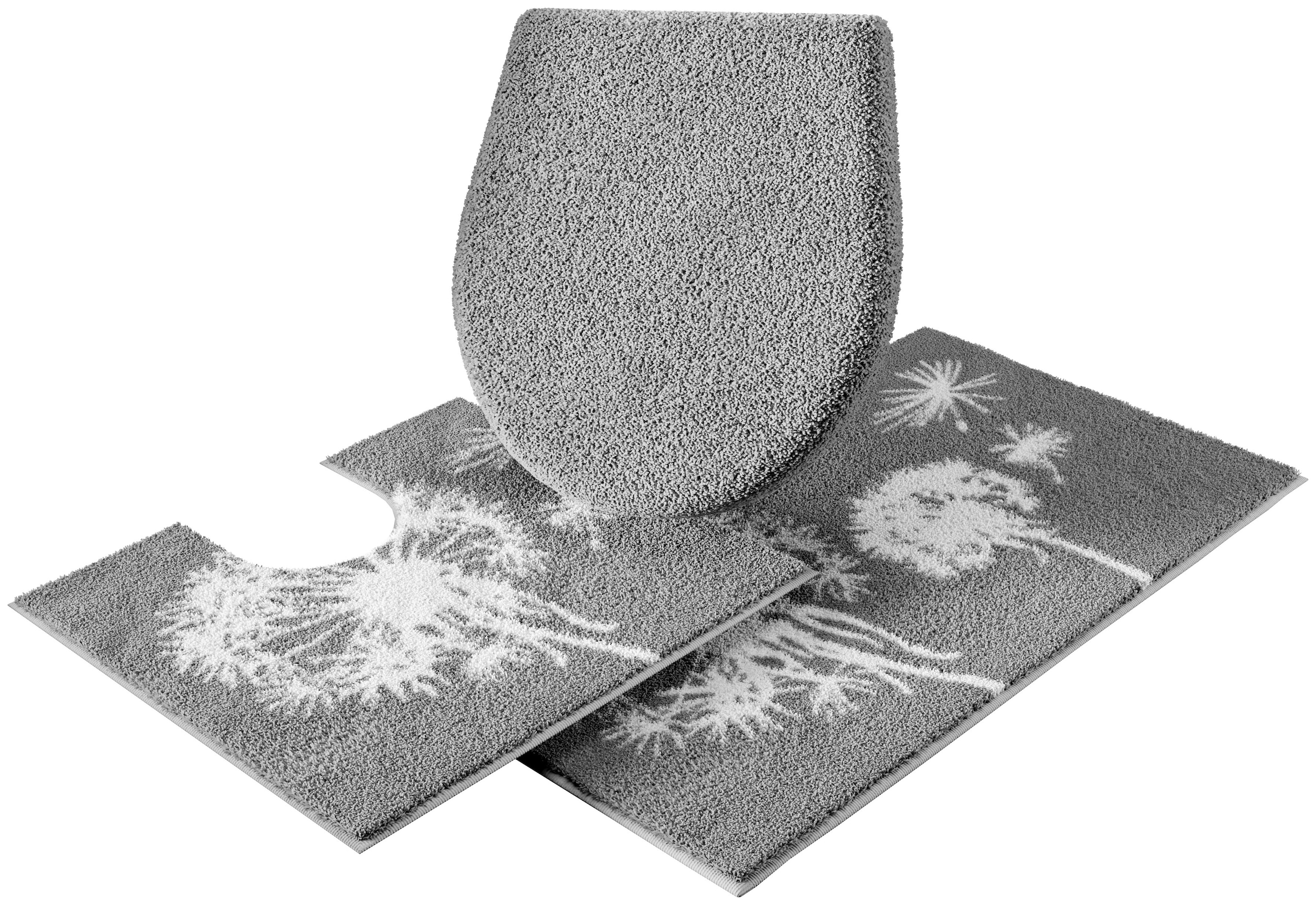 Image of Grund Badematte "Pusteblume, Badvorleger, Badezimmer Teppich, sehr weich" Höhe 20 mm rutschhemmend beschichtet fussbodenheizungsgeeignet schnell trocknend weiche Haptik, auch als 2-teiliges Set erhältlich, Made in Europe