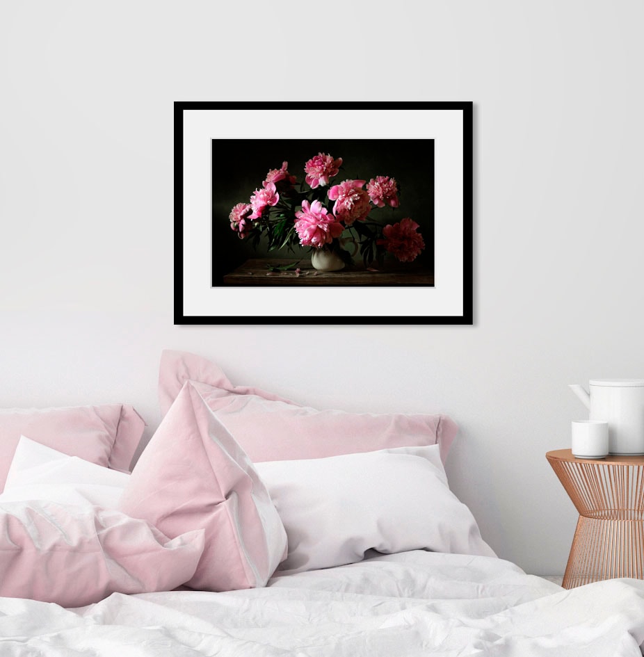 Image of queence Bild "Lucia" Blumen Foto Pflanzen Pflanzenbilder 1 Stk. tlg. HD Premium Poster-Druck inkl. Holzrahmen