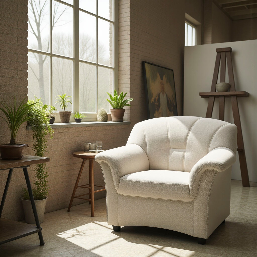DOMO collection Fauteuil »FLORES 92x82 cm, hochwertig & besonders komfortabel« Parfois avec ressorts ensachés (pas avec structure microfibre PRIMABELLE®)