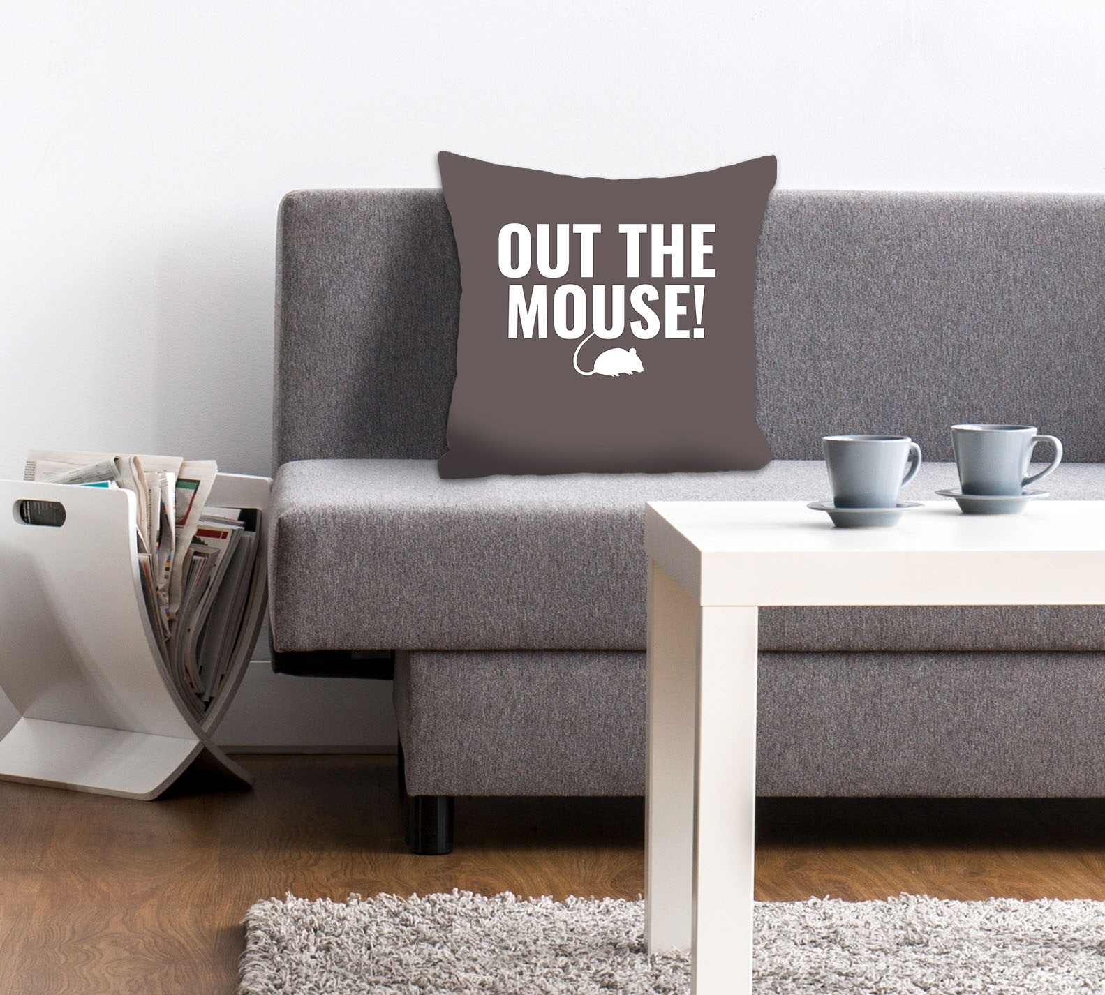 Image of queence Dekokissen "OUT THE MOUSE" Kissenhülle ohne Füllung, 1 Stück