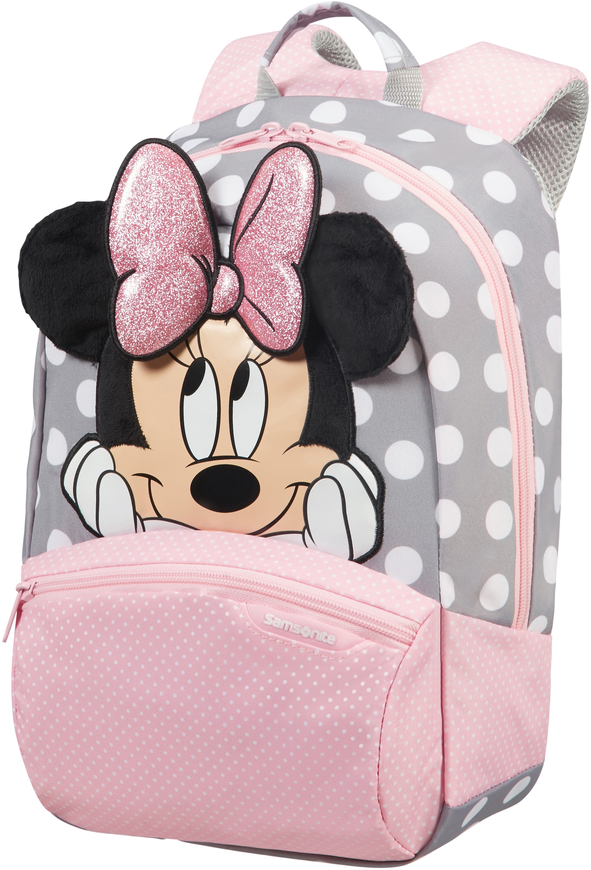 Samsonite Kinderrucksack »Disney Ultimate 2.0, S+, Minnie Glitter«, reflektierende Details, Kinderrucksack Kindergartenrucksack Kinderfreizeitrucksack