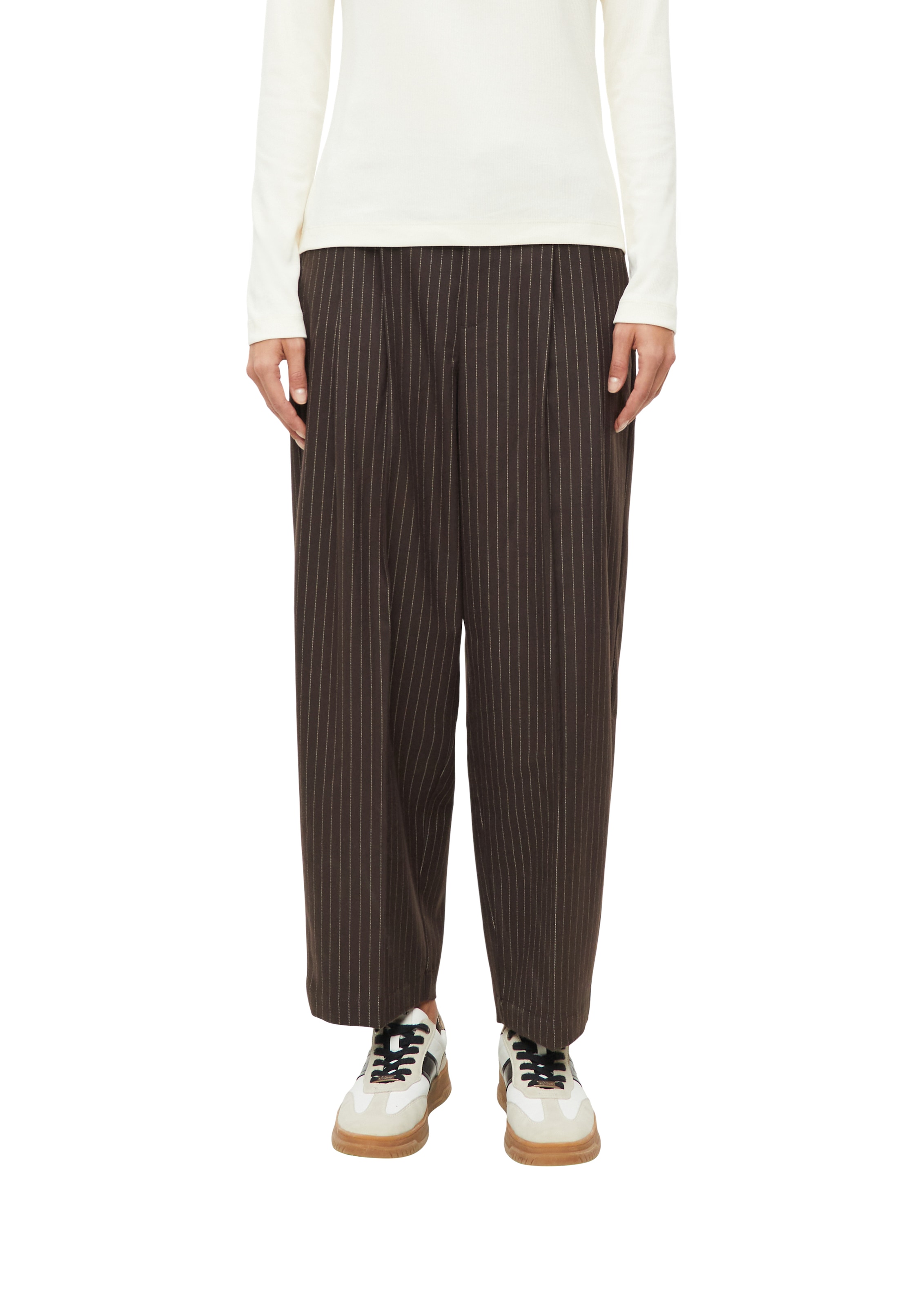 Image of s.Oliver Bundfaltenhose mit feinen Streifen / Viskose-Strretch