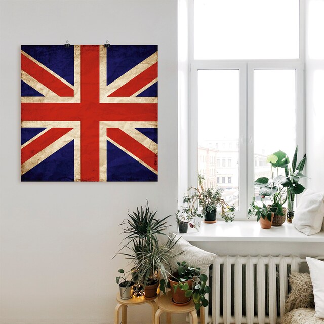 Artland Wandbild »Vereinigtes Königreich Flagge«, Zeichen, (1 St.), als  Alubild, Leinwandbild, Wandaufkleber oder Poster in versch. Grössen kaufen | Poster