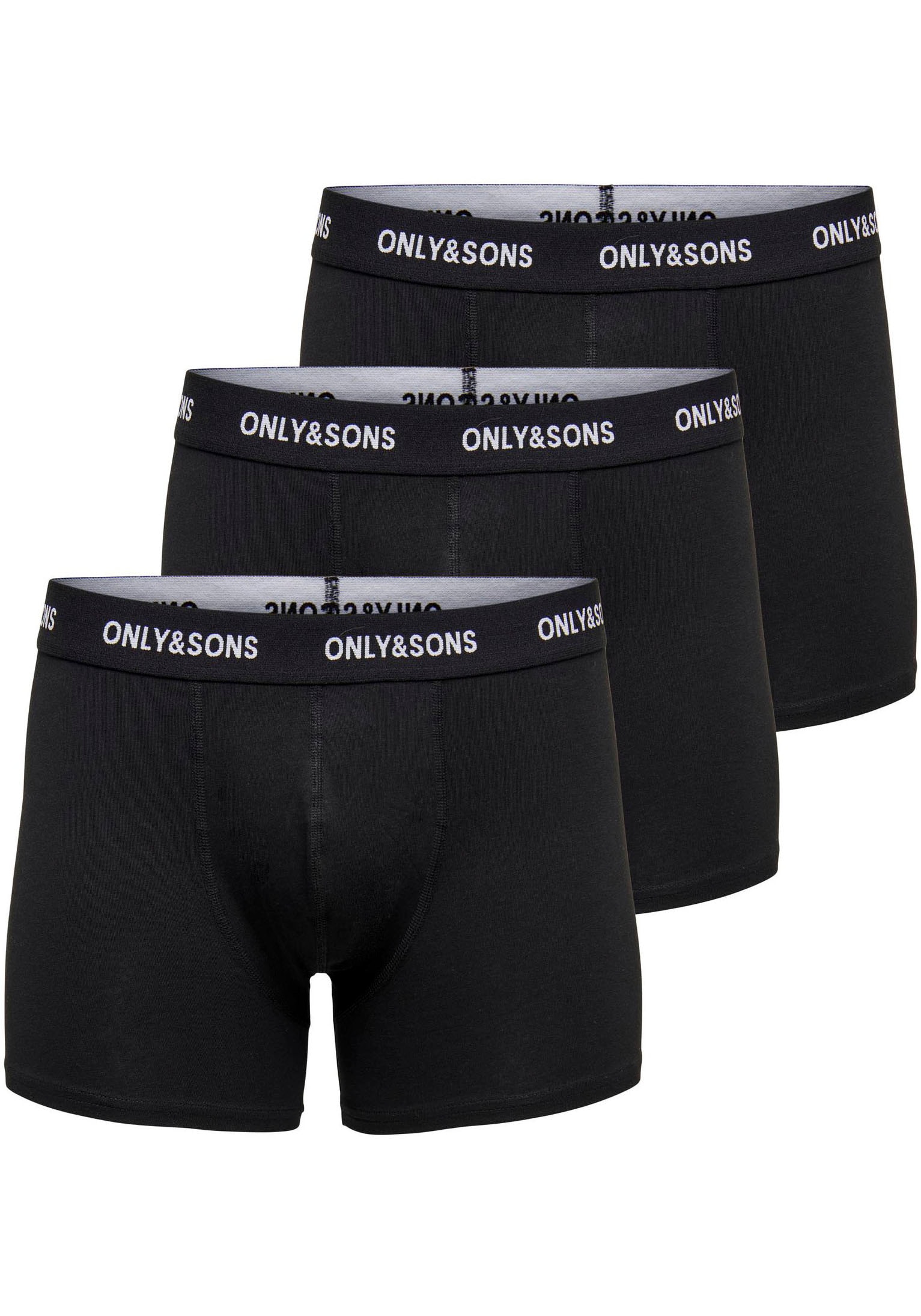 ONLY & SONS Trunk »ONSFITZ SOLID BLACK TRUNK 3PACK3854 NOOS«, (Packung, 3 St.)