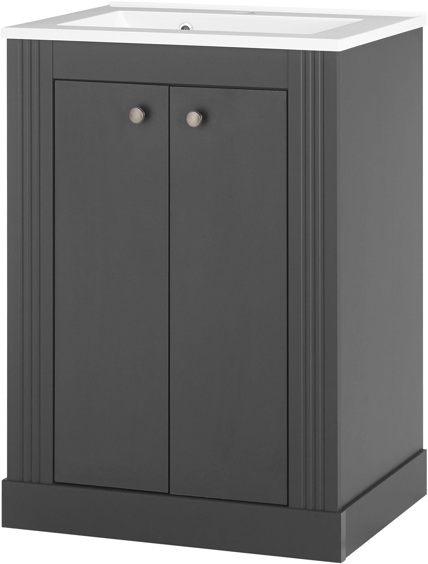 Image of GOODproduct Waschtisch "WESTMINSTER, Waschbeckenunterschrank inkl. Waschbecken, Metallgriffe" 1 Stk. tlg. in 2 Farben verfügbar, mit Stauraum, Breite 60 cm