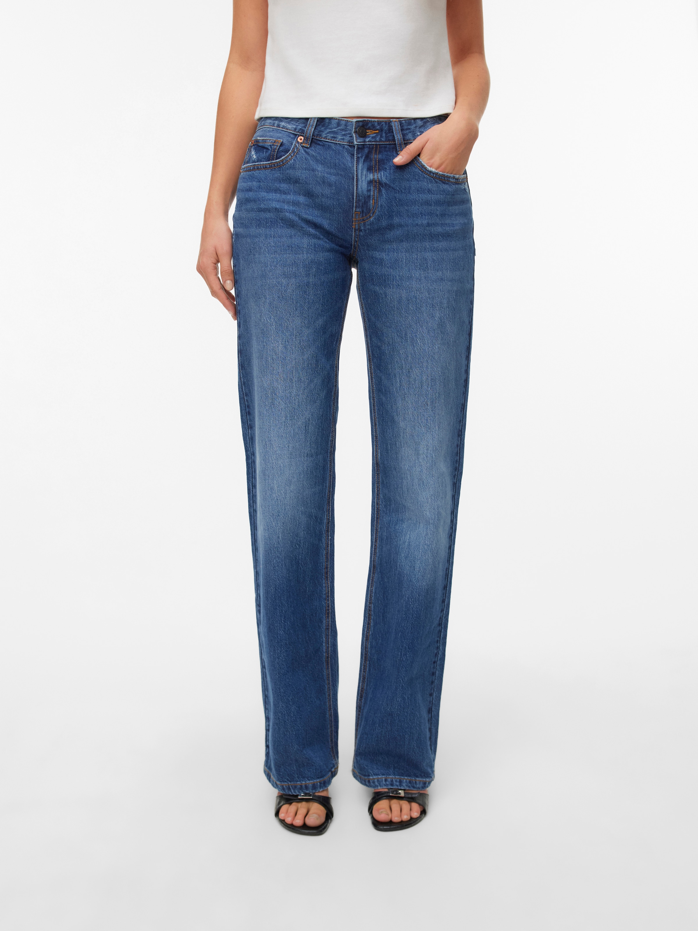 Image of Vero Moda Bootcut-Jeans "VMASTA LR BOOTCUT JEANS LI3177 NOOS" Baumwollmischung, flared fit