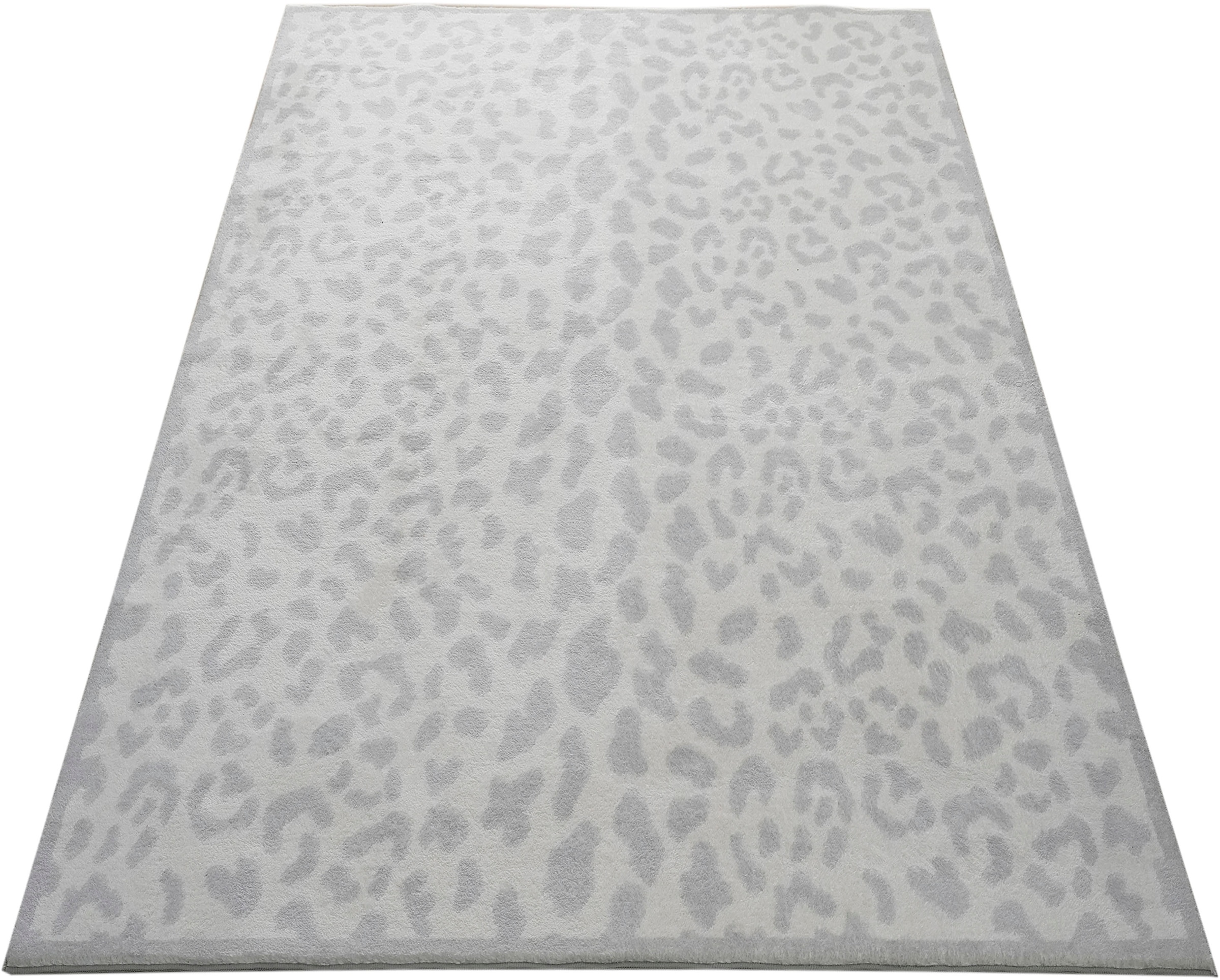 GOODproduct Teppich »Leo, mit trendigem Leopardenmuster, waschbar« rechteckig 12 mm Höhe kuschelig & weich, modern, Animal Print, Wohnzimmer, Schlafzimmer