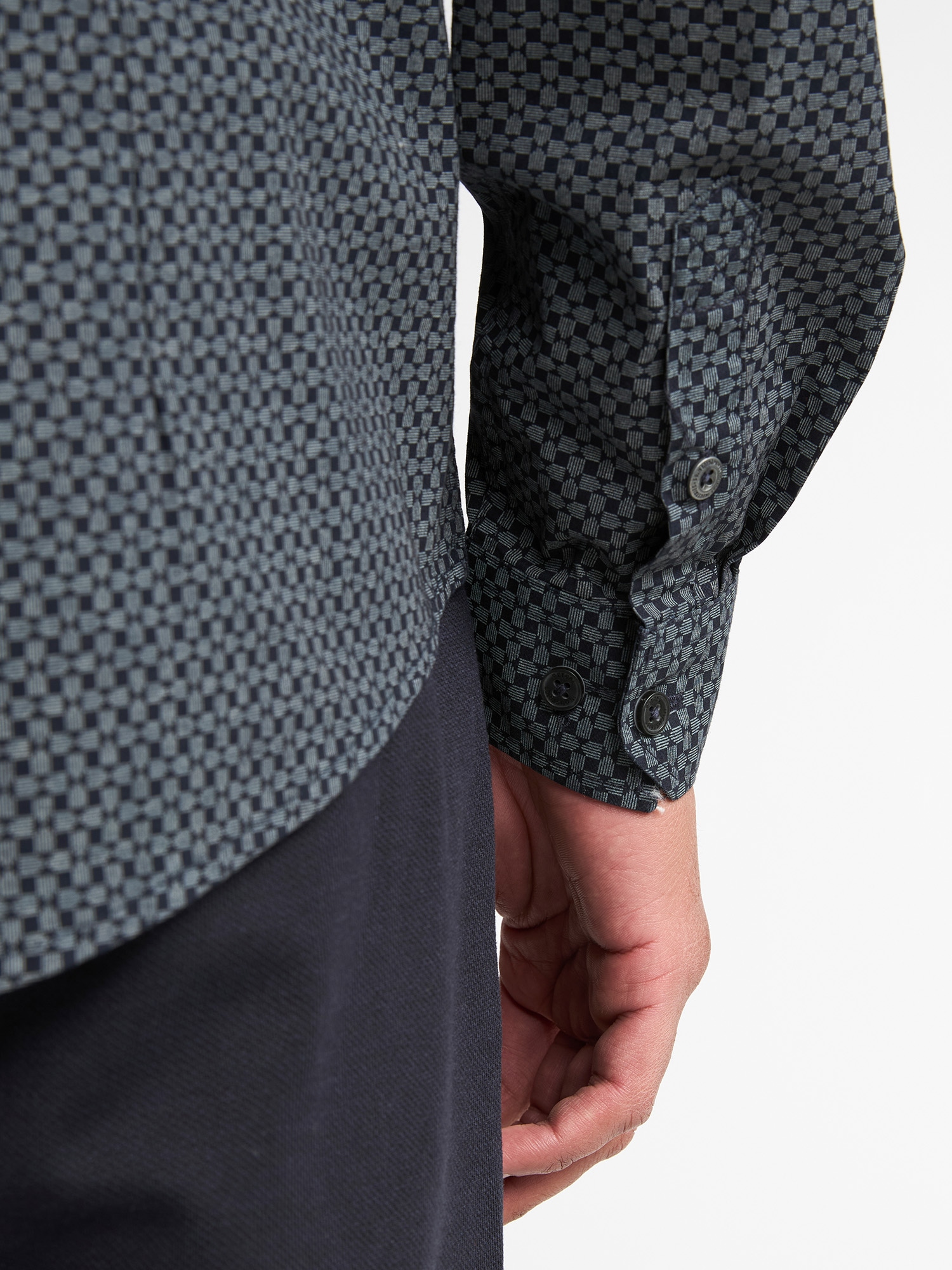 Petrol Industries Chemise à manches longues motif minimaliste, coupe étroite