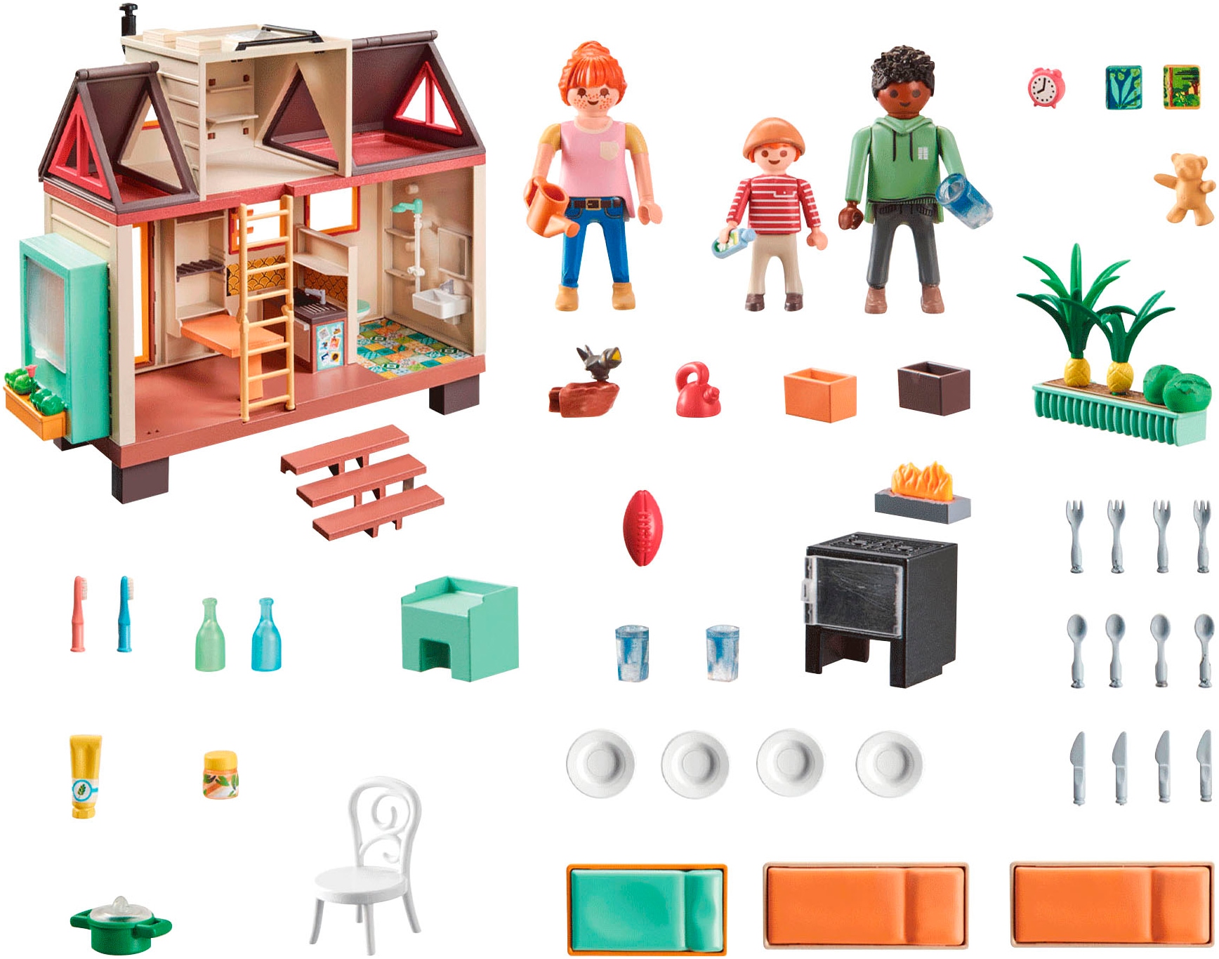 Playmobil® Konstruktions-Spielset »Tiny Haus (71509), My Life«, (160 St.), Made in Germany