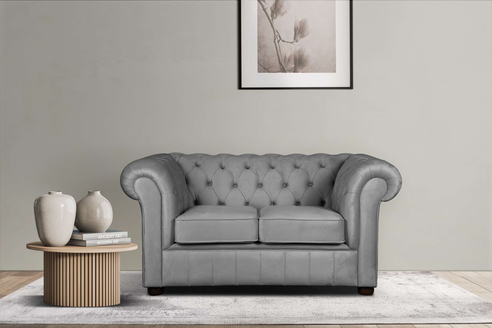 Image of Home affaire 2-Sitzer "CHARENTE, Chesterfield-Sofa, Wellenfederung, Masse: B/T/H: 147/89/74 cm" mit edler Knopfheftung und typischen Armlehnen