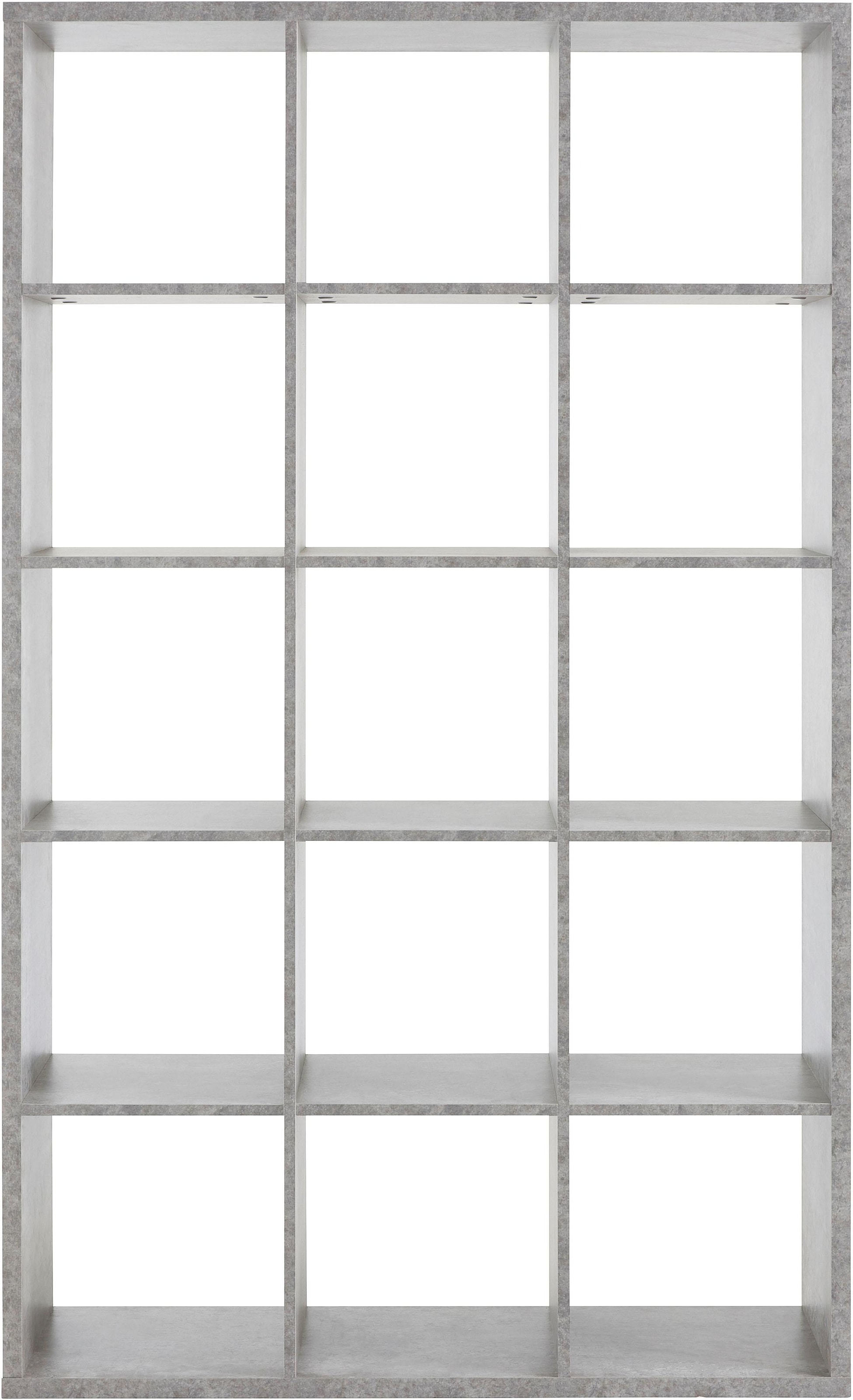 FORTE Standregal »Mauro, Raumteiler, sorgt für Stil und Ordnung« B/H/T ca: 107/176/ 32cm,  5 Fächer, Jedes Fach ist bis zu 5 kg belastbar, Fachgrösse 33x33cm