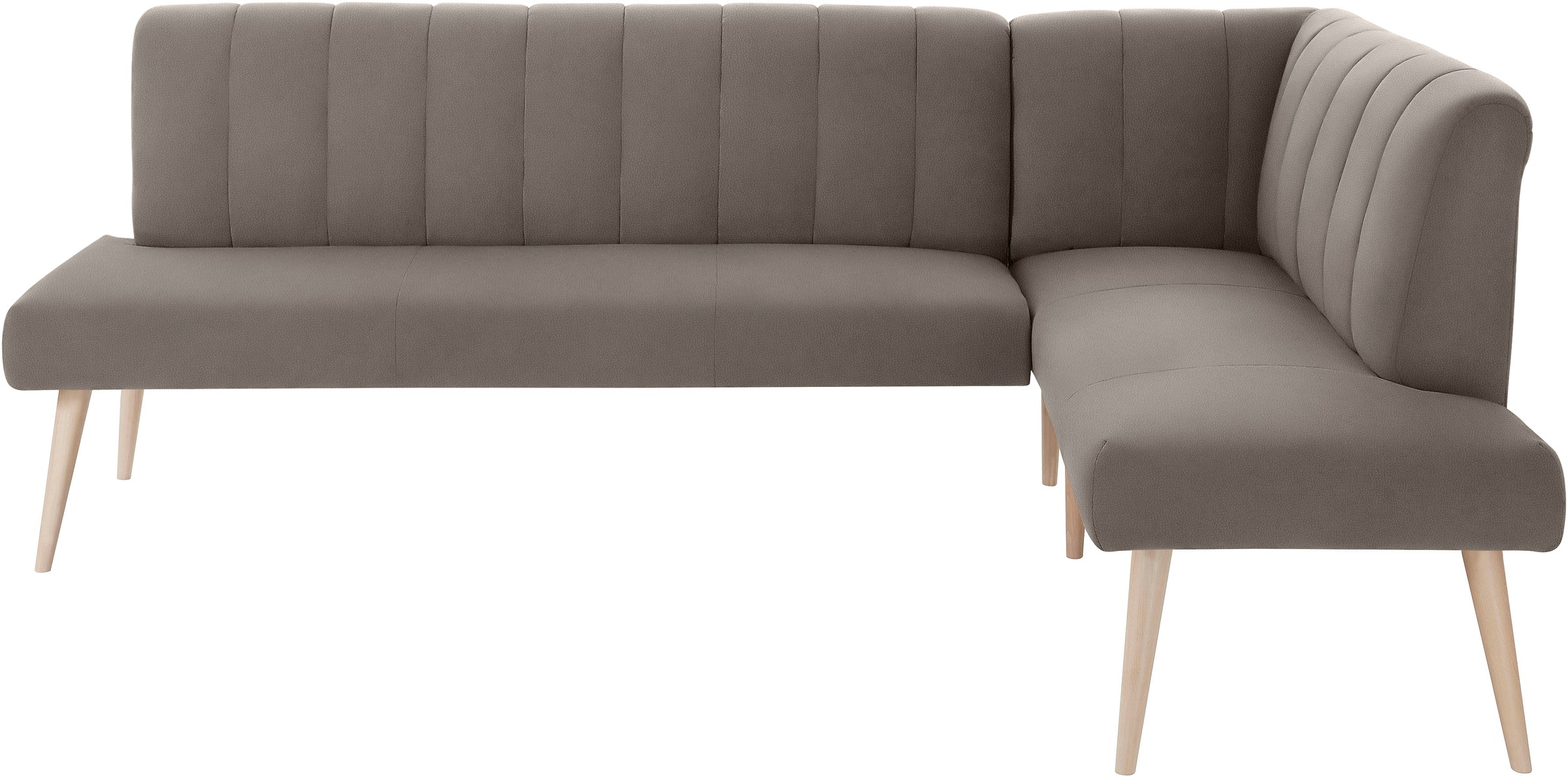 exxpo - sofa fashion Eckbank »Costa, moderne Rückensteppung, bequem und elegant, hoher Holzfuss« hochwertig verarbeitet, Frei im Raum stellbar