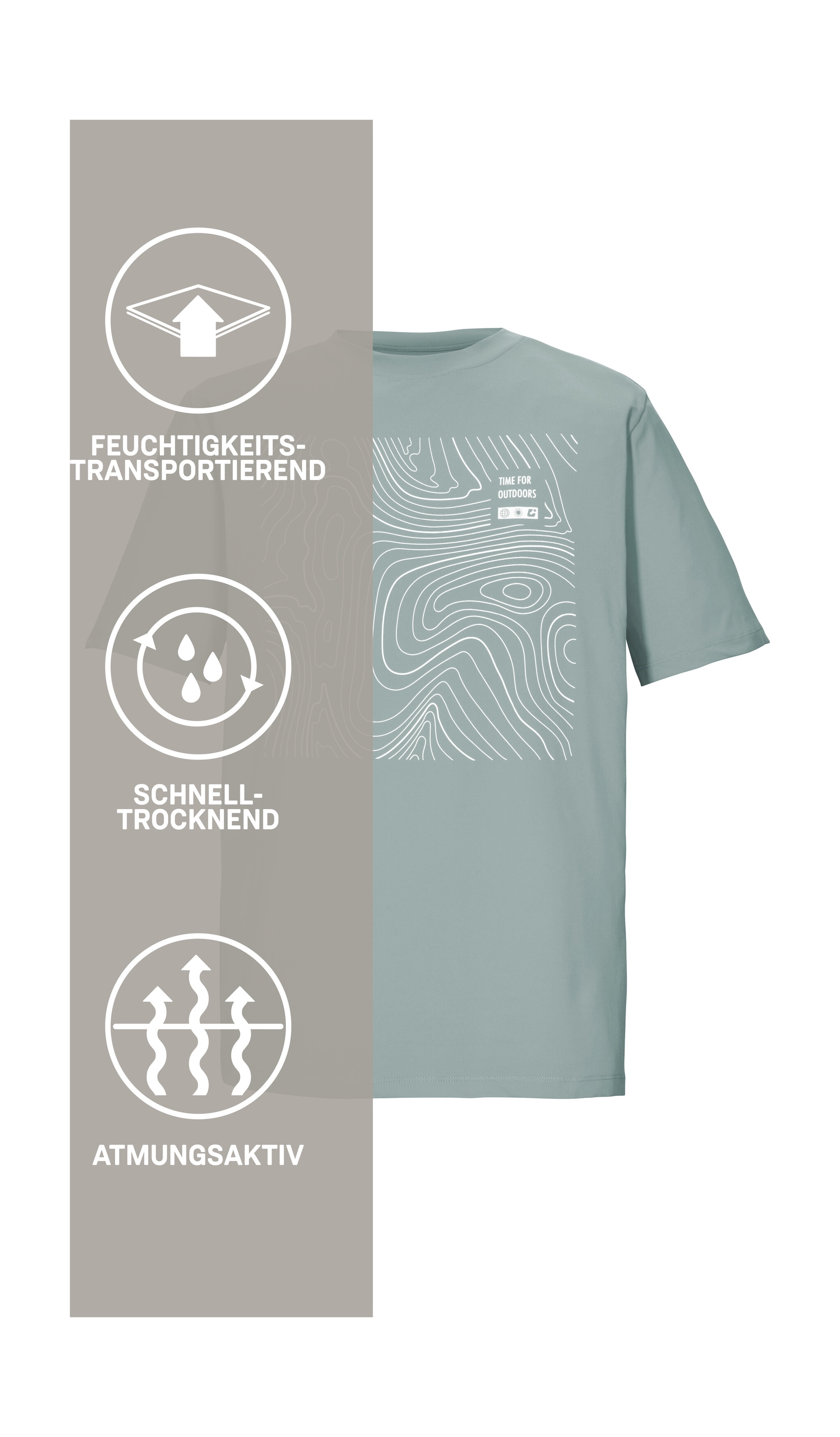 Killtec T-shirt »KOS 187 MN TSHRT« t-shirt homme léger, respirant avec stretch et imprimé
