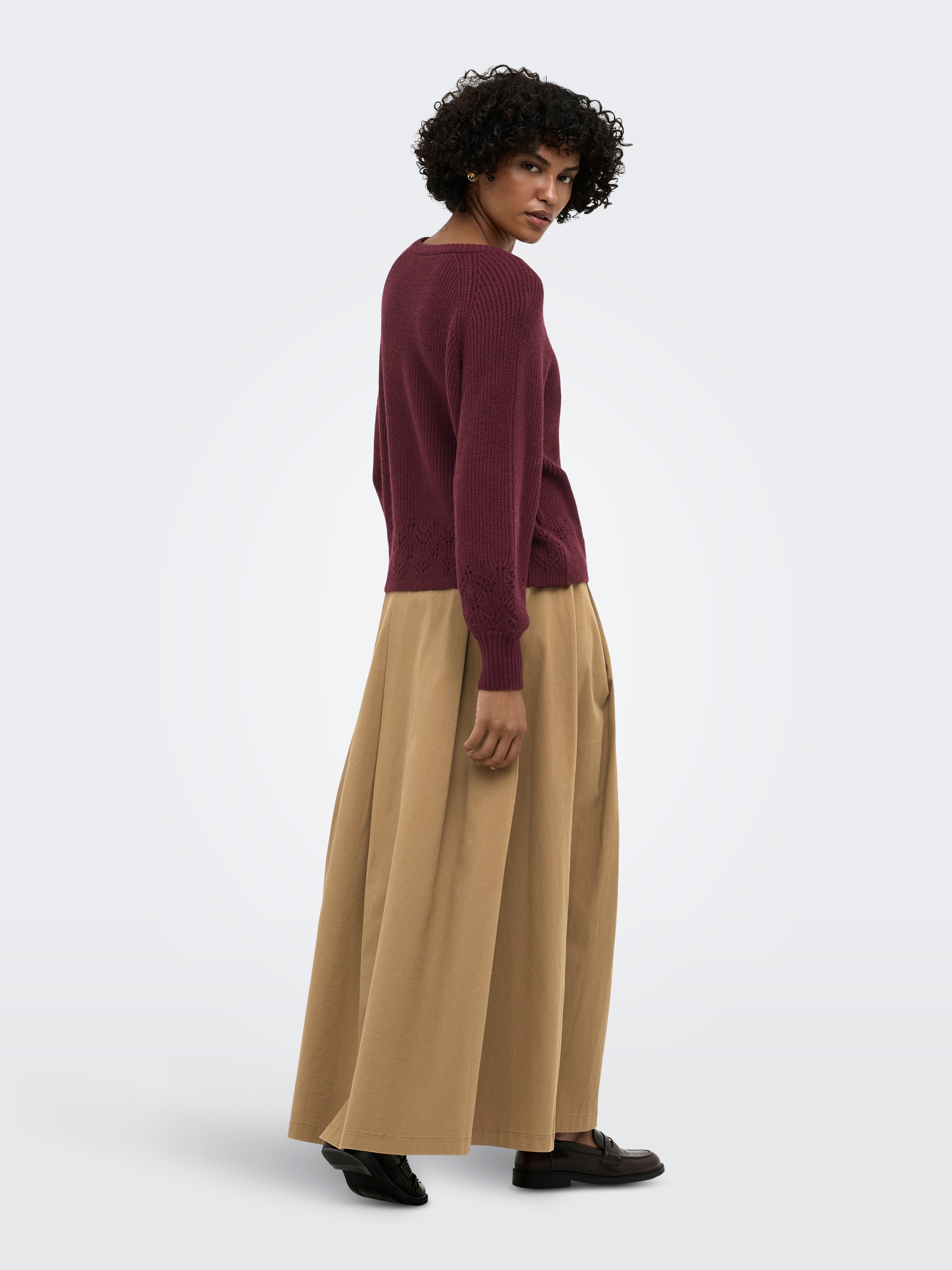 ONLY Strickpullover »ONLPRINCESS LS O-NECK DETAIL KNT« Viskosemischung, regular fit