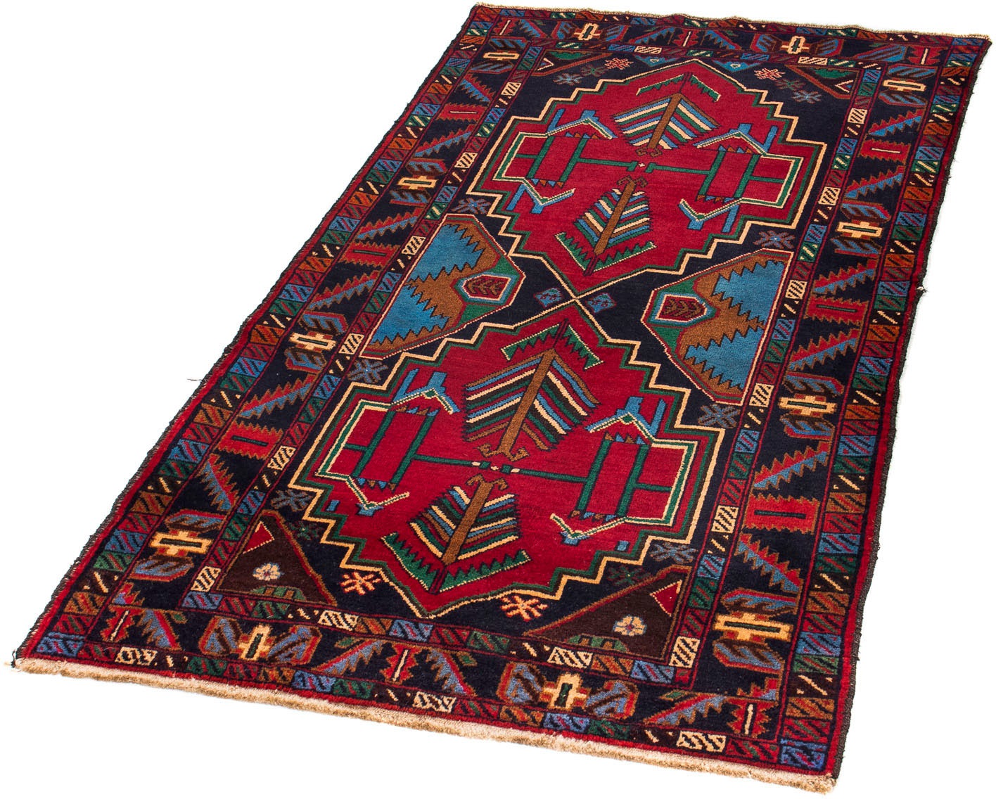 Image of morgenland Orientteppich »Belutsch - 168 x 89 cm - dunkelrot«, rechteckig, 8 mm Höhe, Wohnzimmer, Handgeknüpft, Einzelstück mit Zertifikat bei Ackermann Versand Schweiz