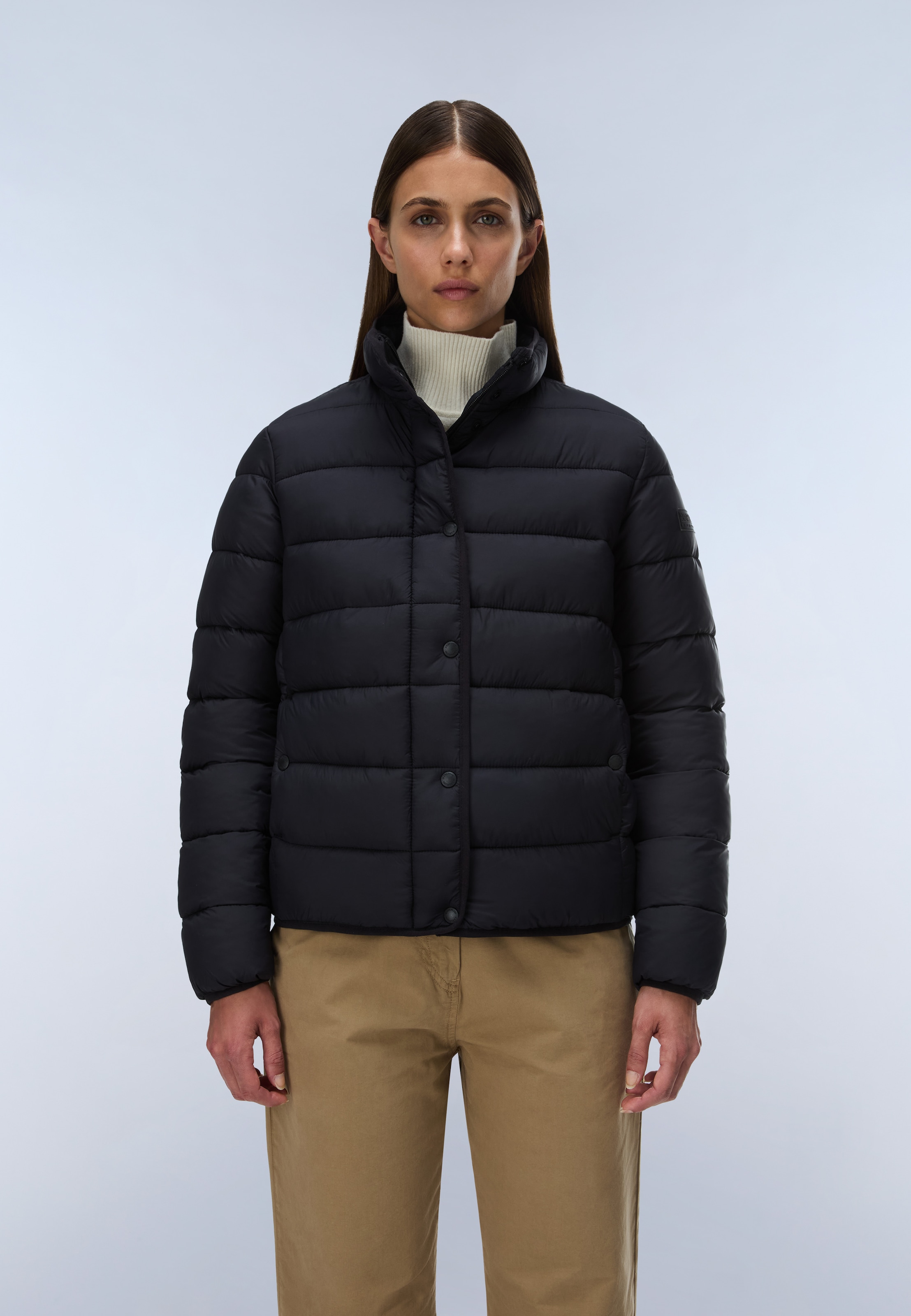 Image of Napapijri Steppjacke "A-AERINS STND W BLACK BEAUTY" pflegeleichte Ausführung, aus Polyamid, auch in grossen Grössen