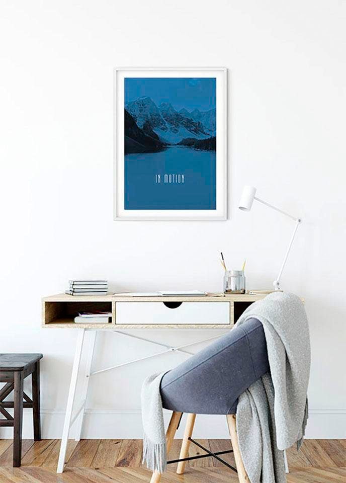 Komar Poster »Word Lake In Motion Blue«, Natur, (Packung, 1 St., Anzahl  Teile 1), Kinderzimmer, Schlafzimmer, Wohnzimmer versandkostenfrei auf