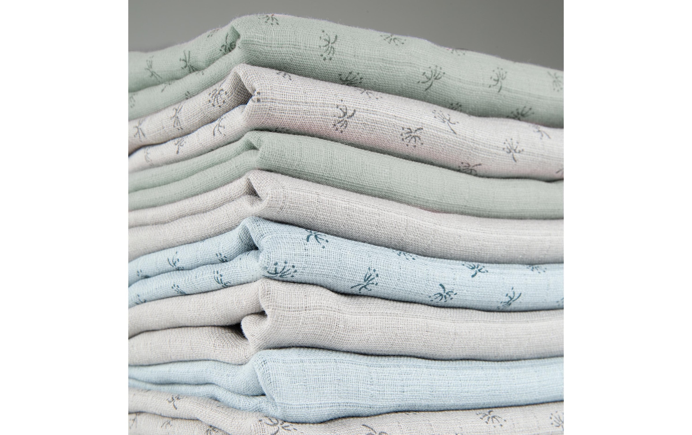 roba® Stoffwindeln »Lil Planet 2er Set Frosty Green 120 x 120«, (2 St.)