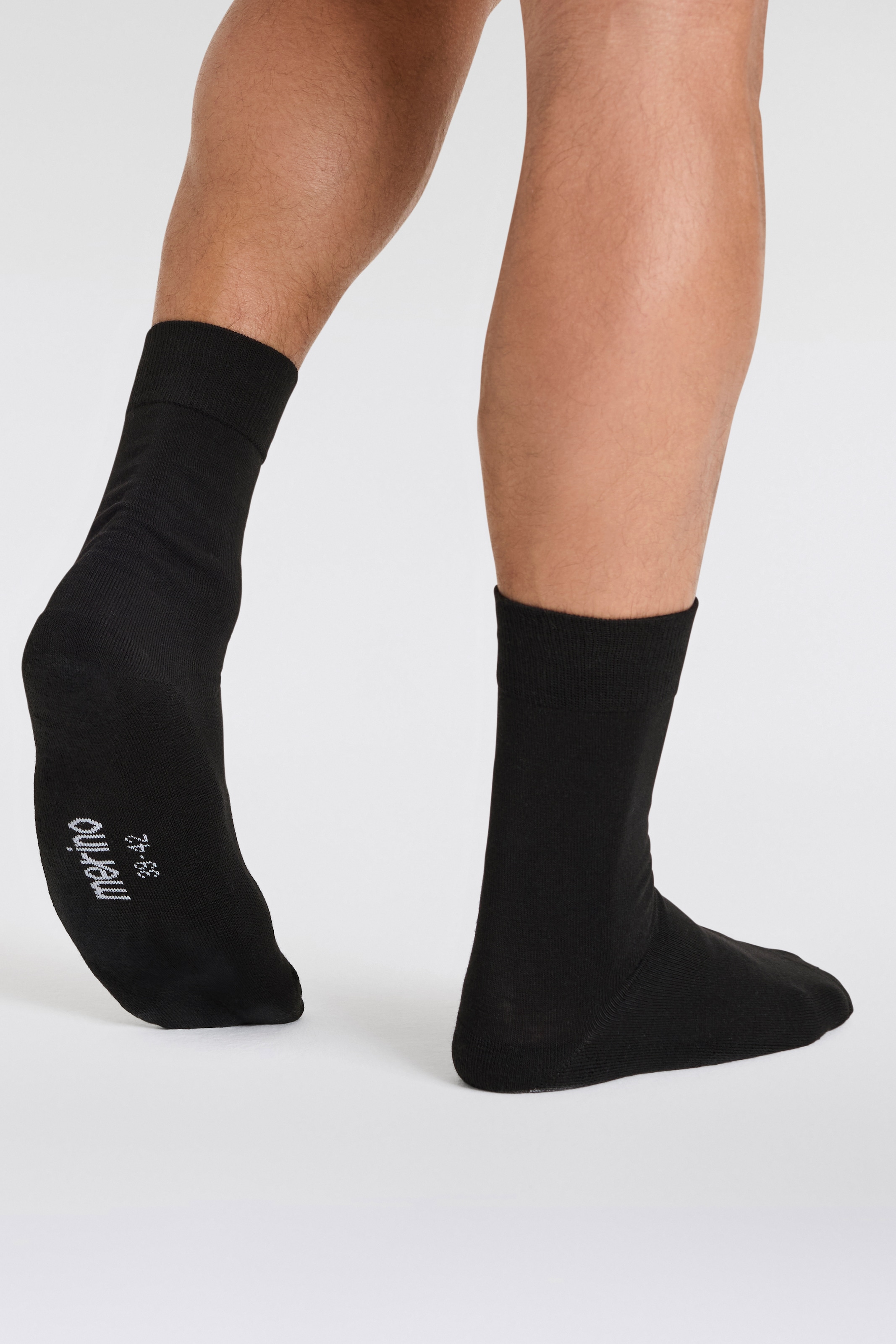 Apollo Basicsocken, (3er Pack), Unisex mit Stickerei und weichen Merinowoll-Anteil