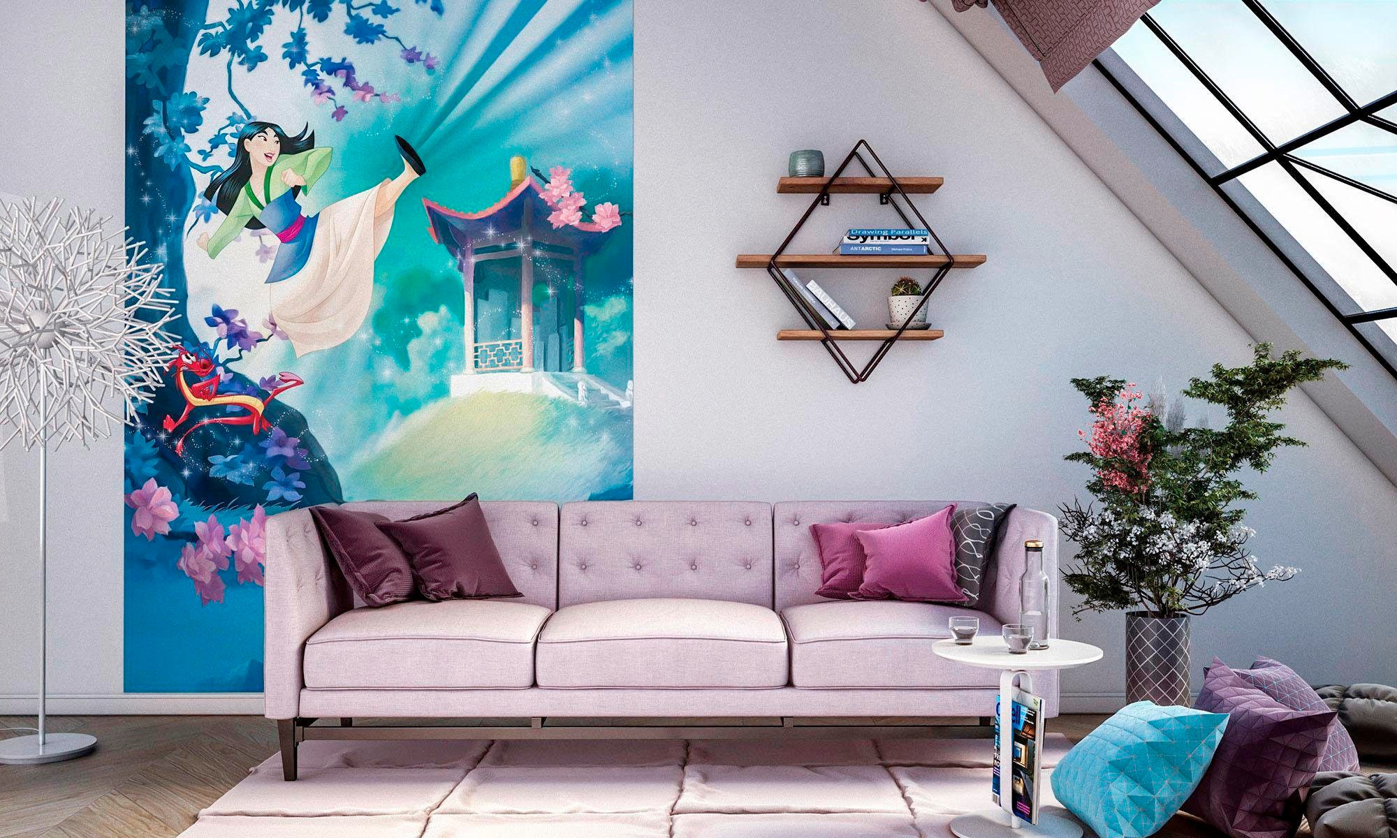 Komar Vliestapete »Digitaldruck Vlies -  Mulan - Grösse 200 x 250 cm« bedruckt glatt Wohnzimmer, Schlafzimmer