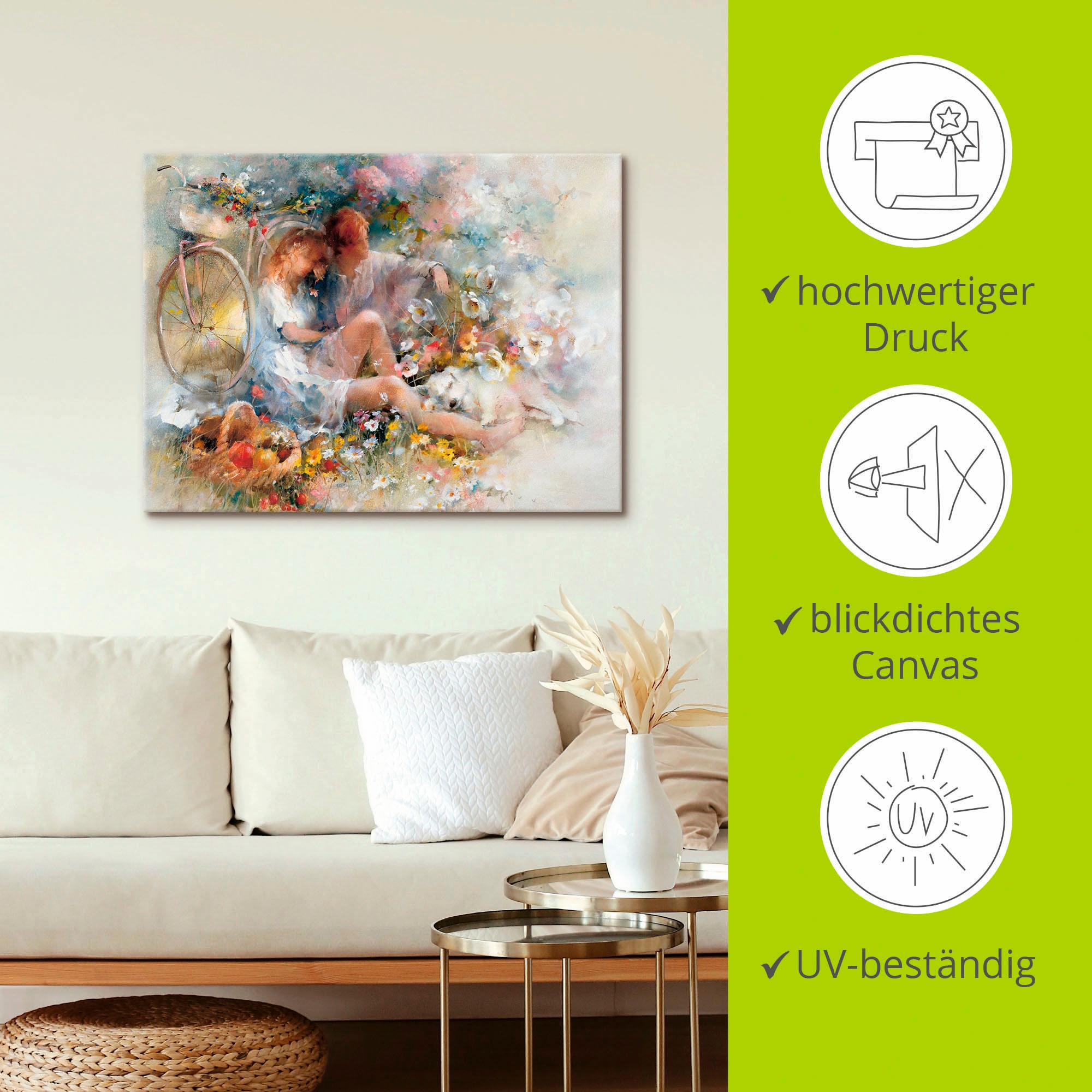 Artland Wandbild »Reise im Frühjahr«, Paar, (1 St.), als Leinwandbild, Poster, Wandaufkleber in verschied. Grössen