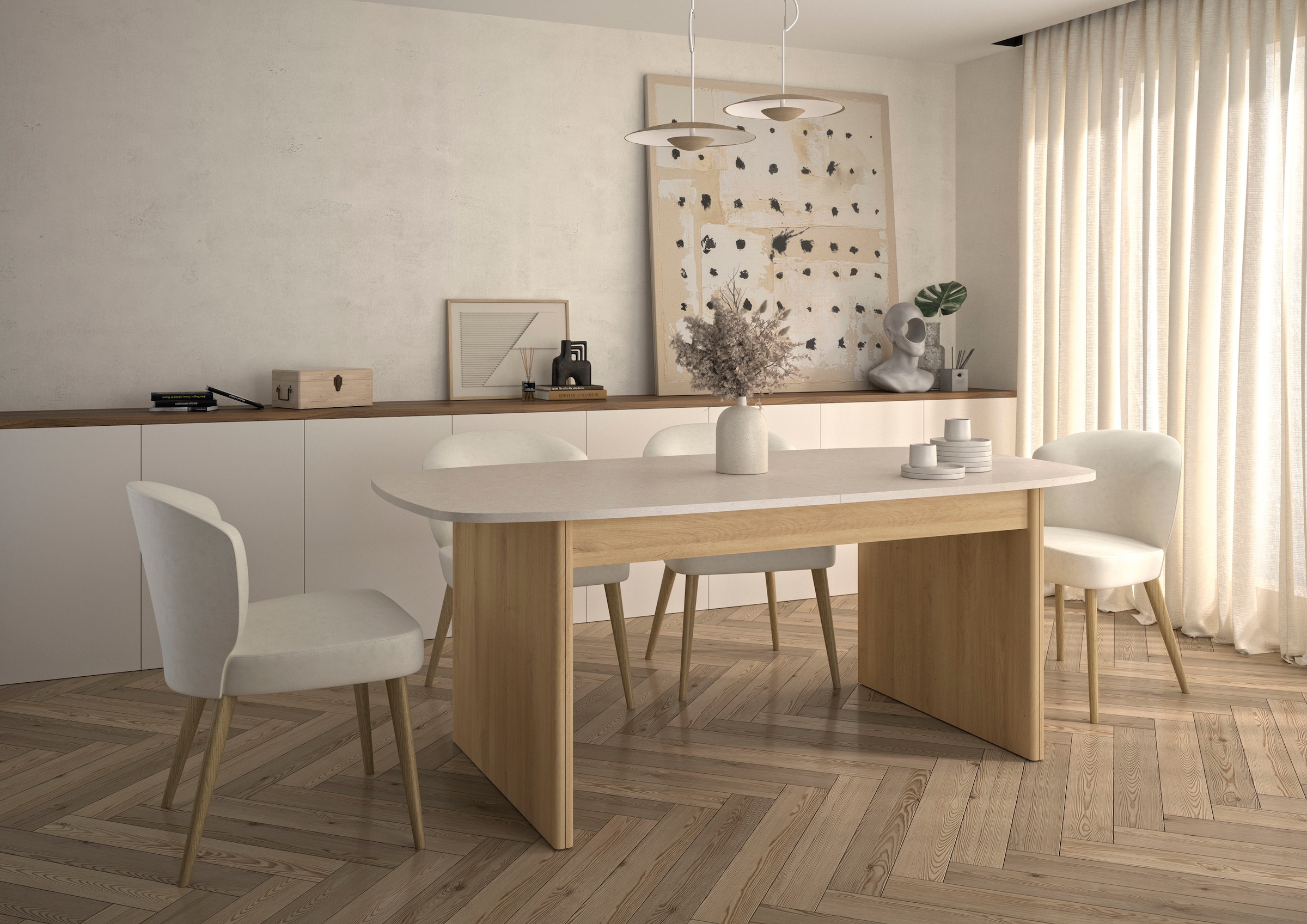 Gami Esstisch »GALEO« Rechteckiger Tisch mit 1 Ausziehplatte