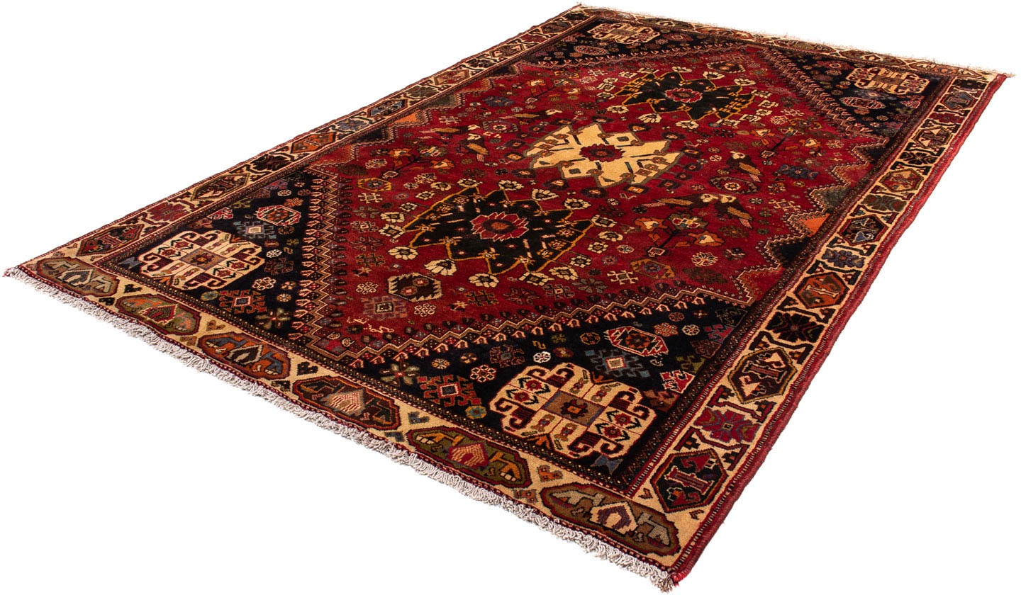 Image of morgenland Orientteppich »Perser - Nomadic - 284 x 185 cm - dunkelrot«, rechteckig, 10 mm Höhe, Wohnzimmer, Handgeknüpft, Einzelstück mit Zertifikat bei Ackermann Versand Schweiz