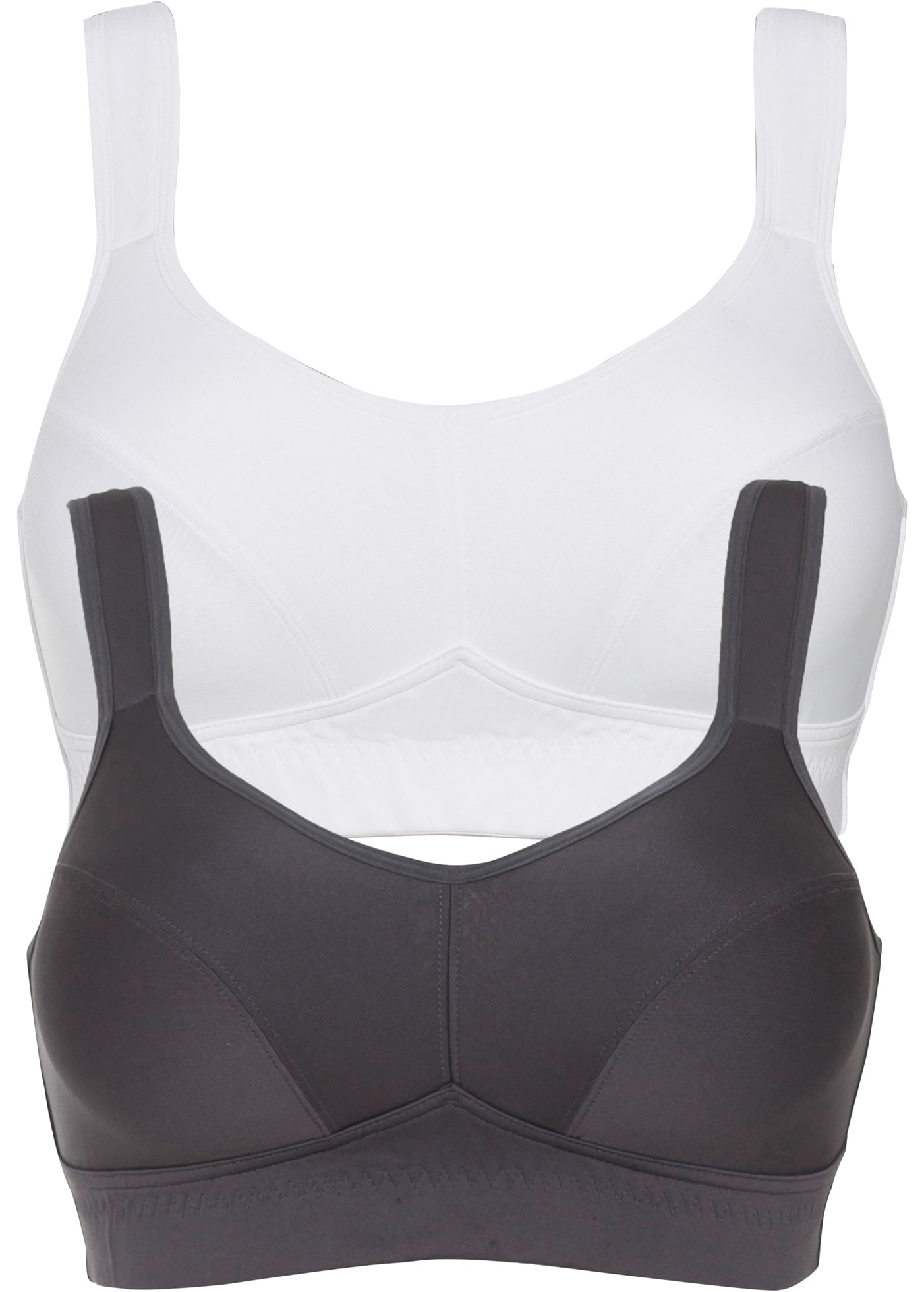 Image of bonprix Sport-BH "Sport BH mit mittlerem Halt (2er Pack)" Packung, 2 tlg. für sportliche Aktivitäten, mit mittlerem Halt
