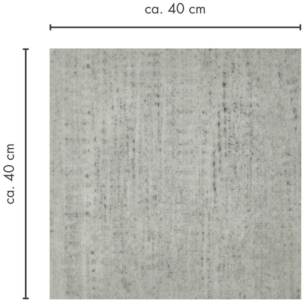 Andiamo Teppichfliese »Paris Nadelfilz«, quadratisch, 4 mm Höhe, 40x40 cm, selbstklebend, robust & strapazierfähig, 25 Stück (4 qm)