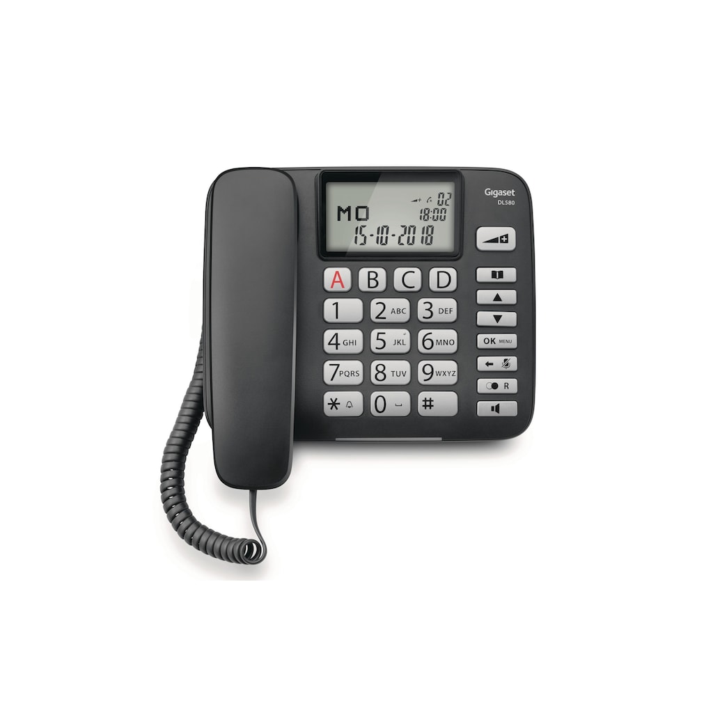 Gigaset Kabelgebundenes Telefon »DL580 Schwarz«