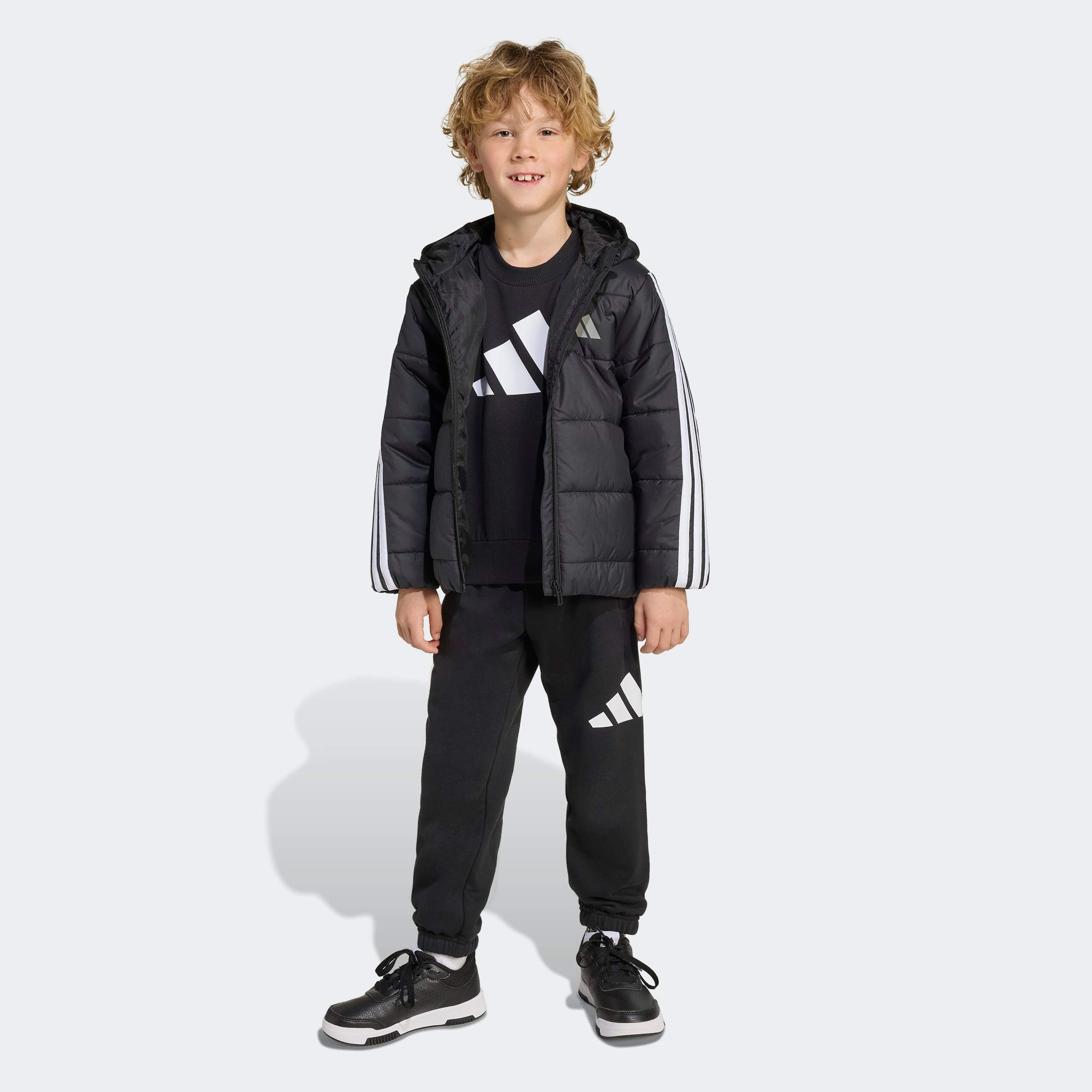 adidas Sportswear Veste d'hiver »ESSENTIALS 3-STREIFEN GEFÜTTERTE« für Kinder, mit Reissverschluss, leichtes Material