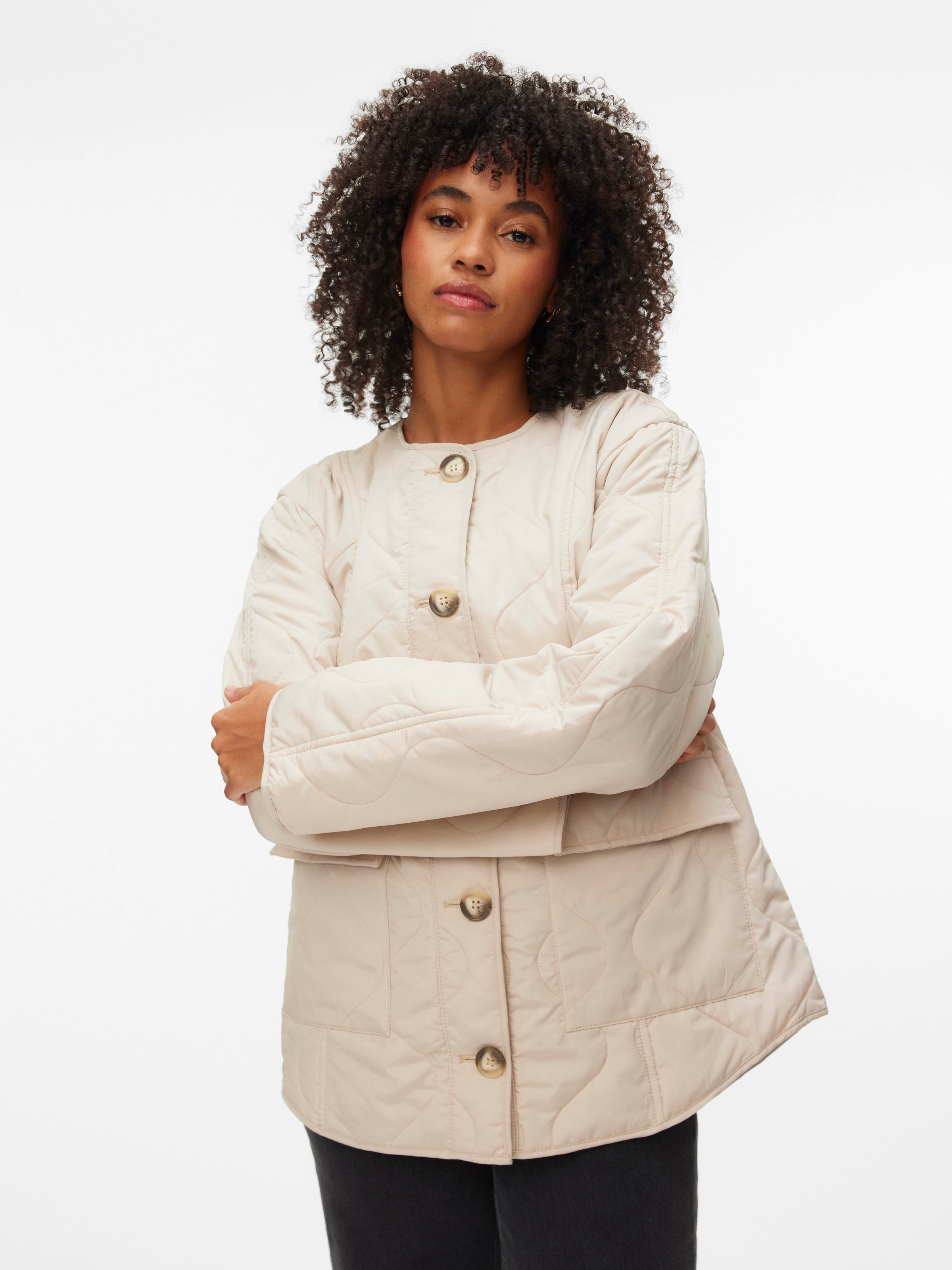 Image of Vero Moda Steppjacke "VMMILLIE JACKET NOOS" mit durchgehender Knopfleiste