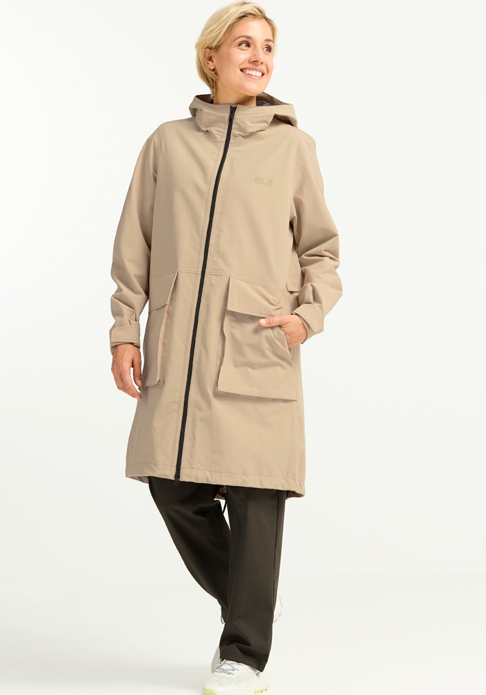 Jack Wolfskin Manteau fonctionnel »NABUR 2L COAT W« Wasserdicht, atmungsaktiv, Übergangsjacke