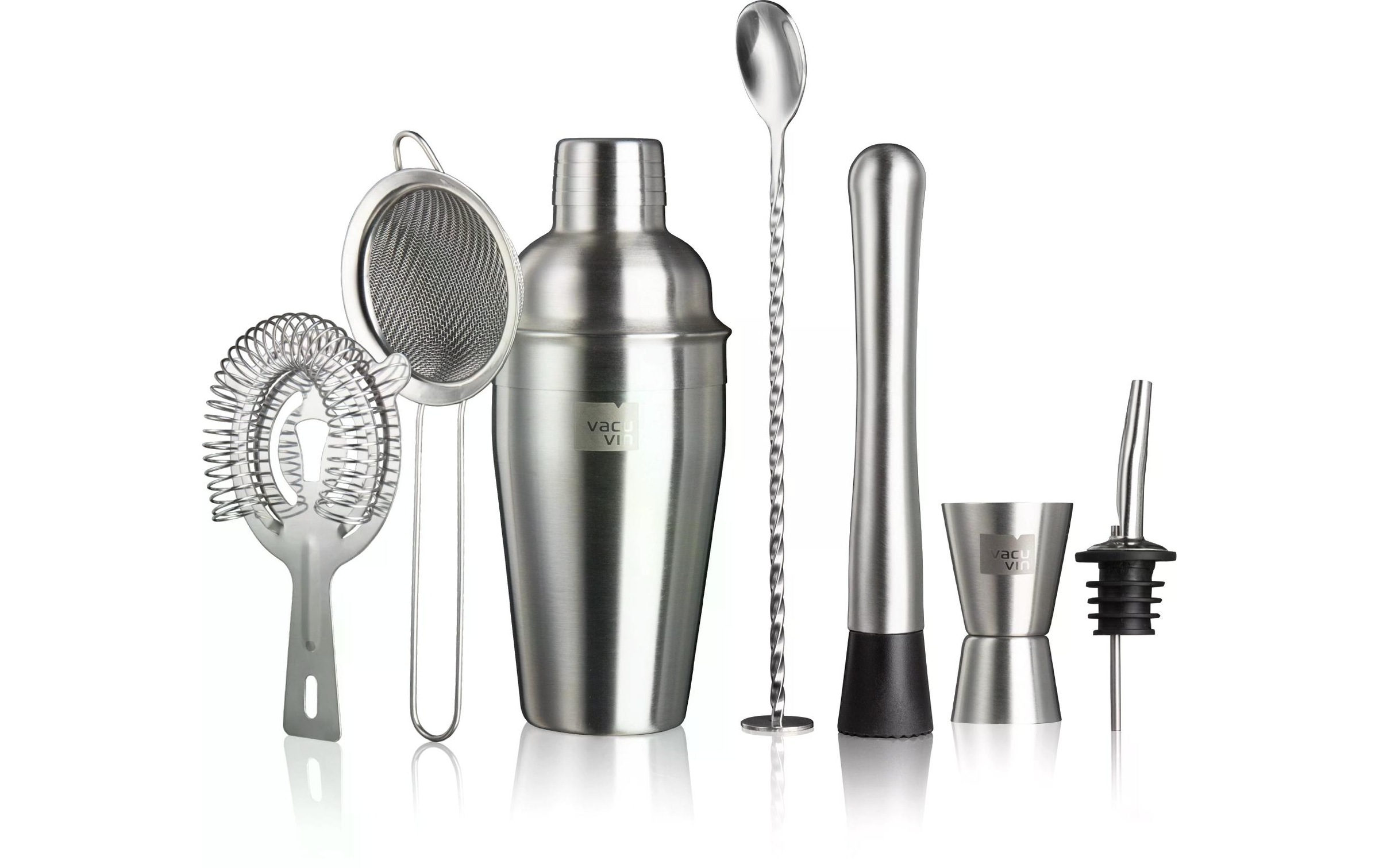 Image of VACUVIN Cocktail Shaker "Cocktail Set 7-teilig 550 l, Silber"