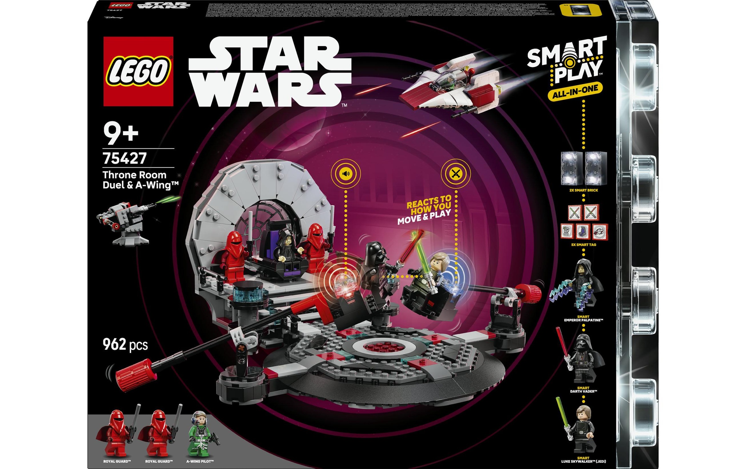 LEGO® Pions de construction »SMART Play: A-Wing und das Duell im Thronsaal (75427), LEGO Star Wars™« inclut SMART Brick; avec effets lumineux et sonores