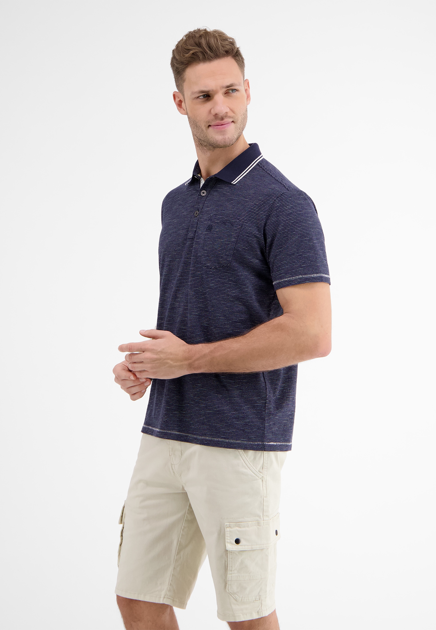 LERROS Poloshirt »LERROS Poloshirt mit Finelinerstreifen«