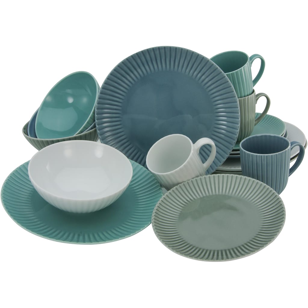 CreaTable Kombiservice »Allegra Colors«, (Set, 16 tlg.)