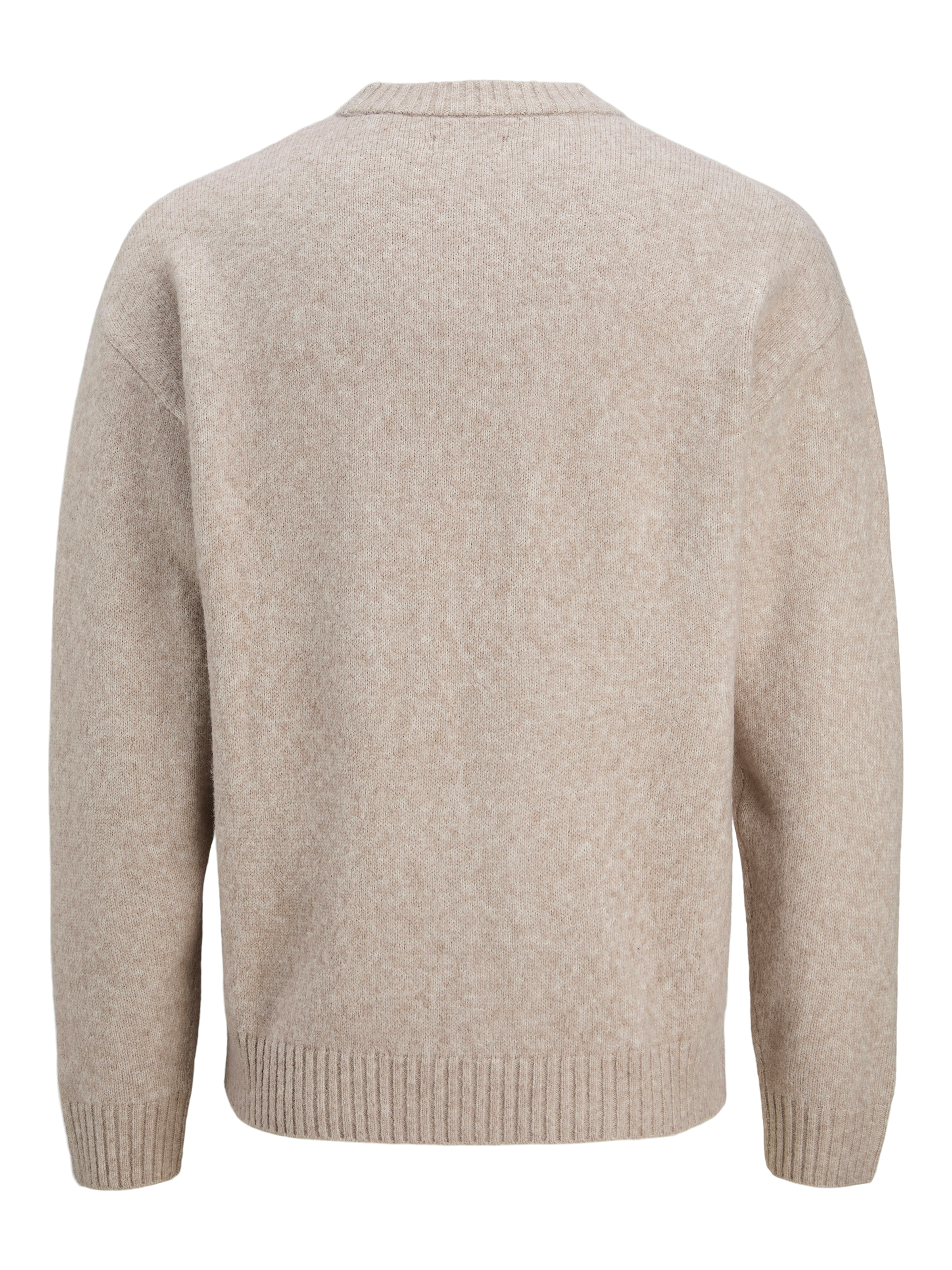 Jack & Jones Pull à col rond »JJESOHO OLLIE KNIT CREW NECK SN« Materialmix, relaxed fit