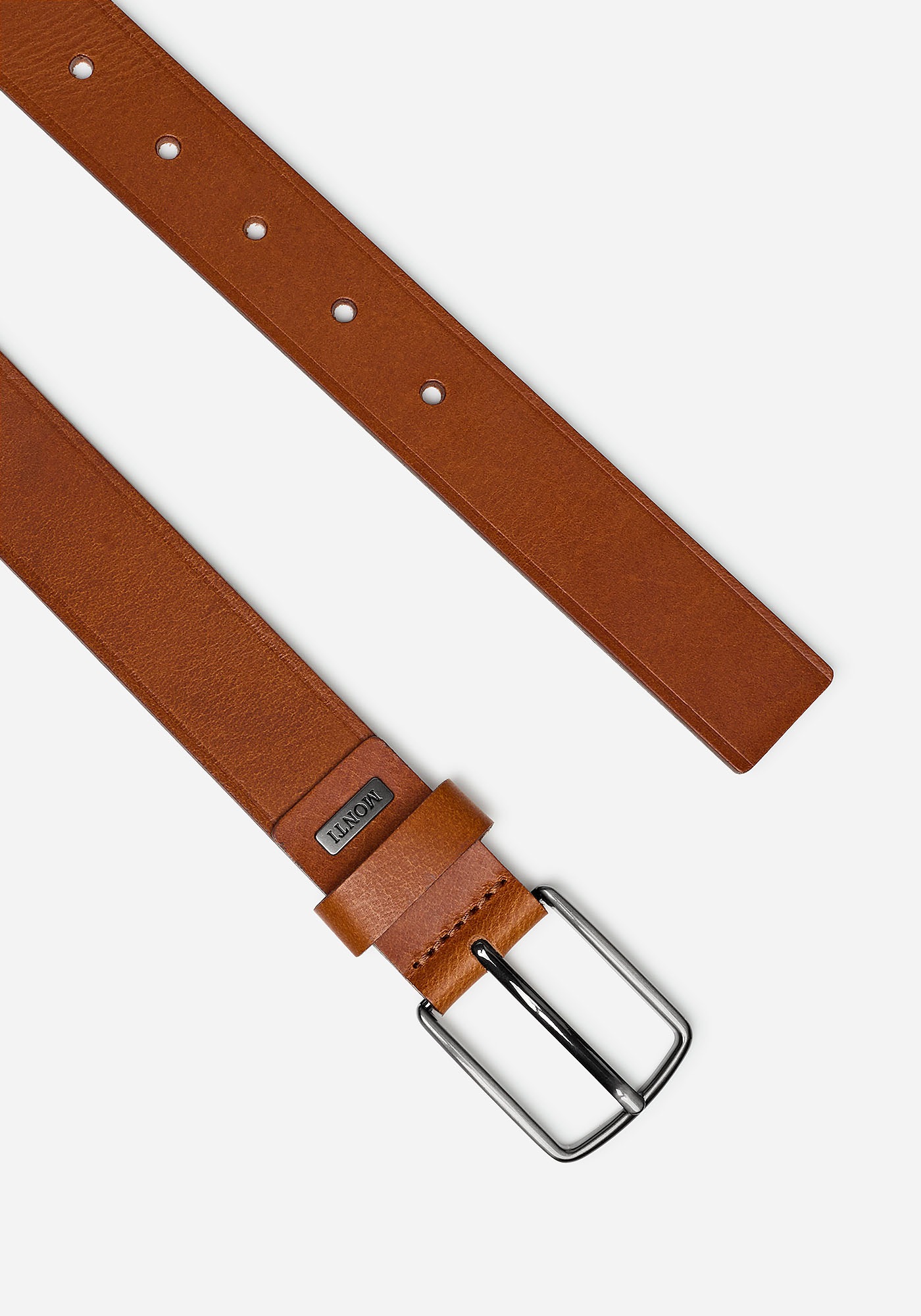 MONTI Ceinture en cuir »GENF« mit satinierter geschwärzter Schnalle