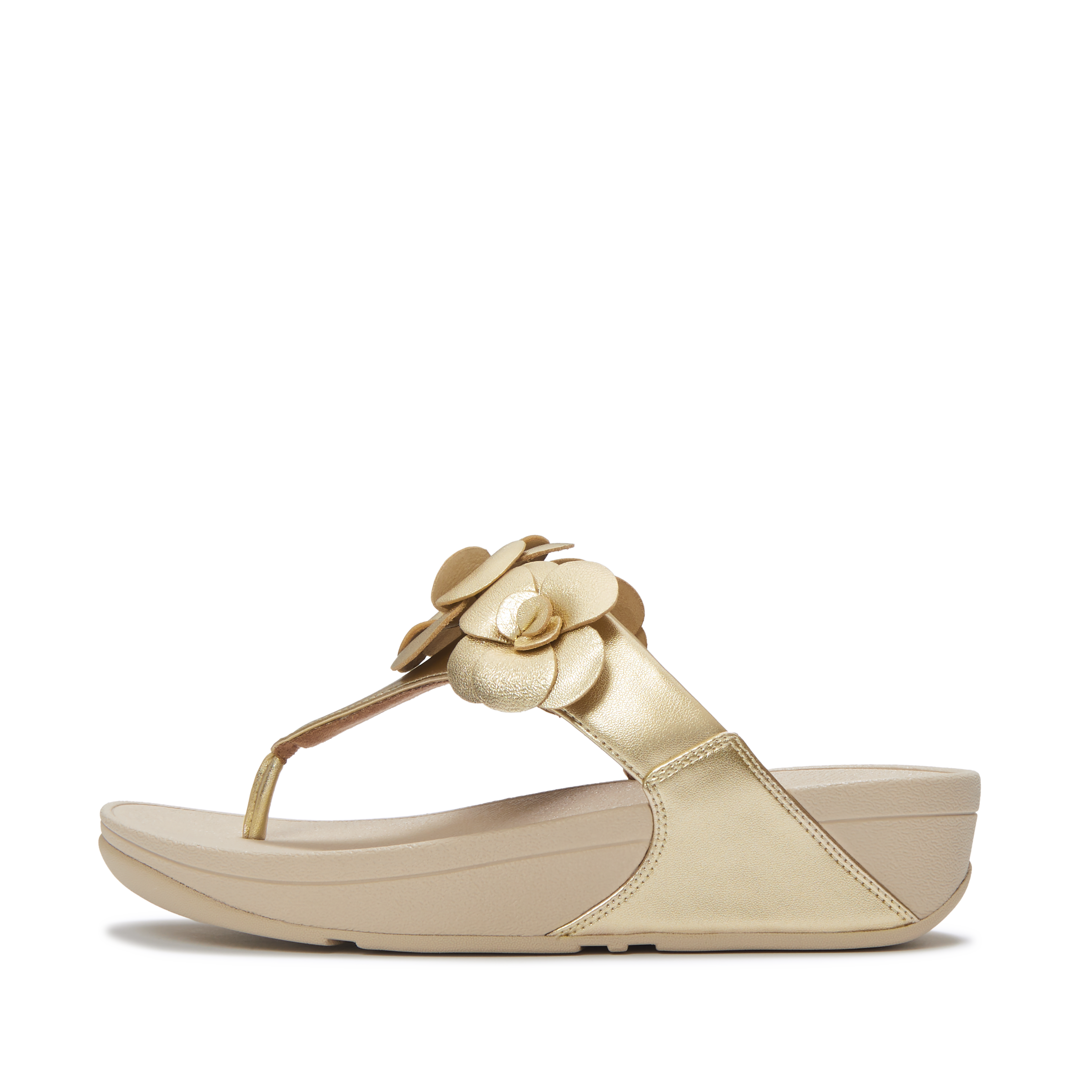 Fitflop Dianette »LULU FLOWER TOE-POST SANDALS«  Compensé, tongs, chaussure d'été avec décoration florale tendance