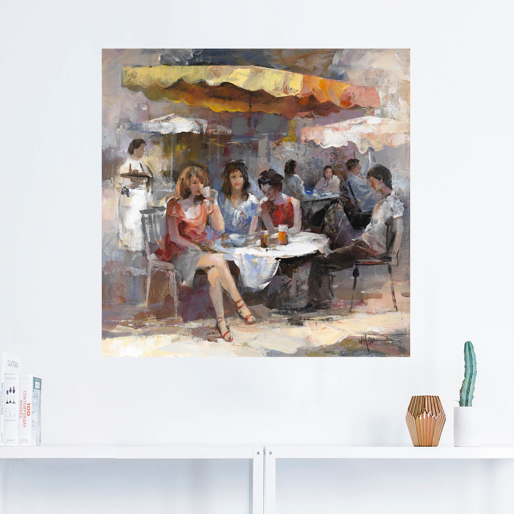 Artland Wandbild »Damen im Café II«, Gruppen & Familien, (1 St.), als  Leinwandbild, Wandaufkleber oder Poster in versch. Grössen kaufen